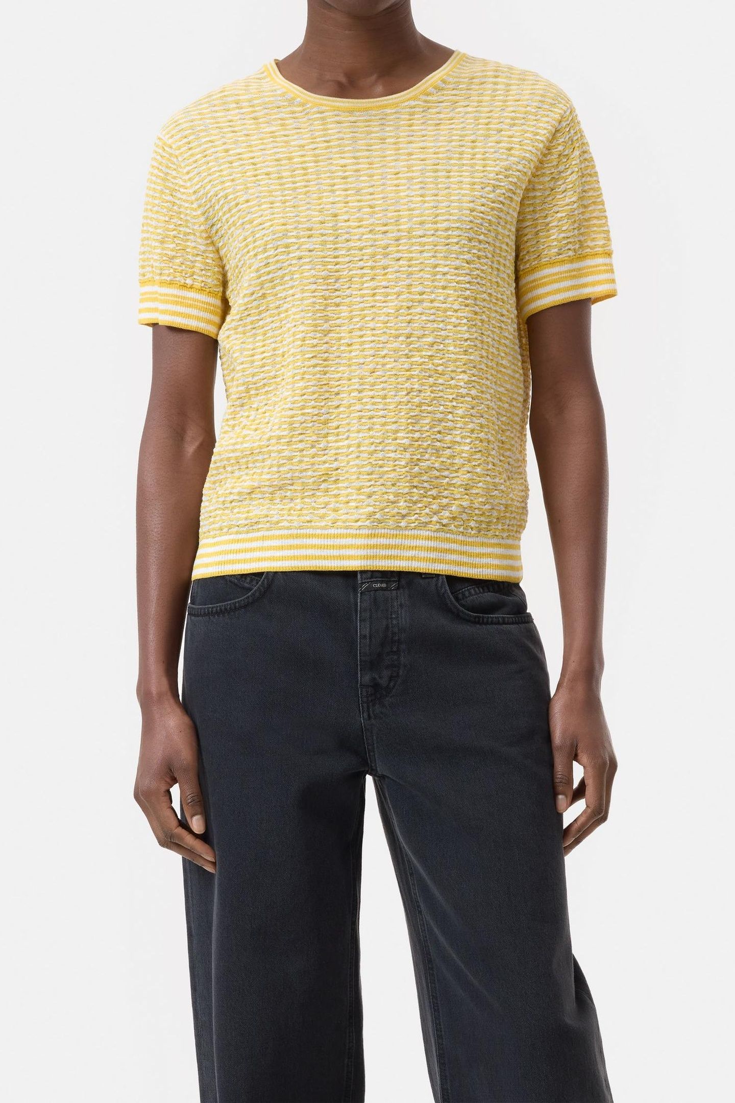 CREW NECK SHORT SLEEVE MANGO YELLOW 1