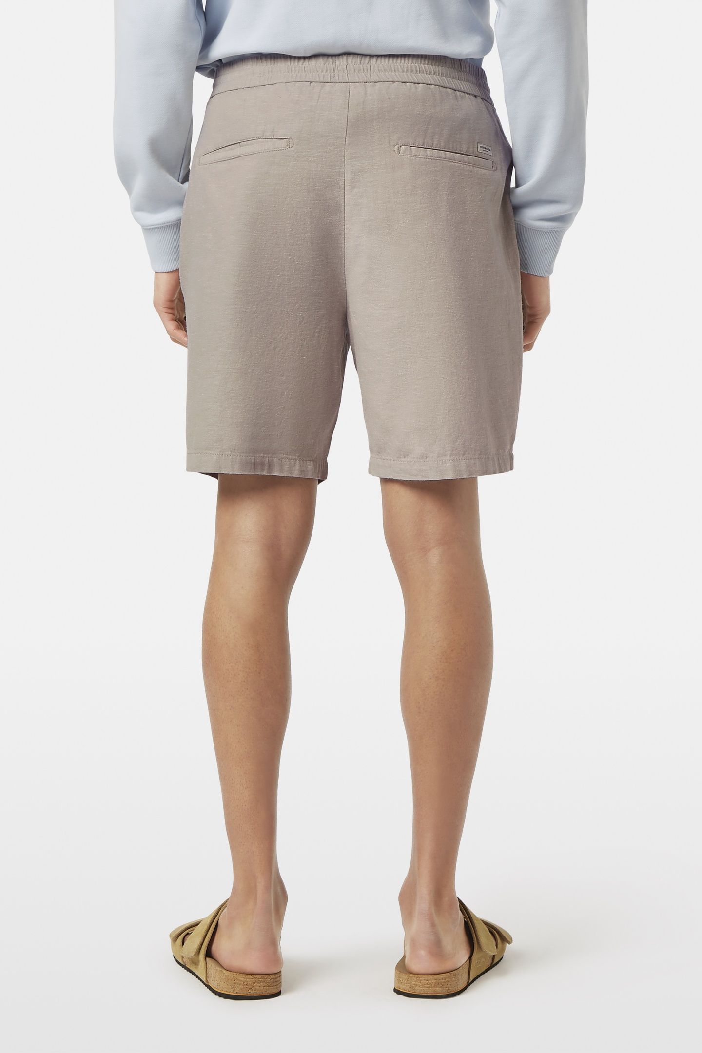 SEASONAL CORE - FAVE COTTON/LINEN TWILL BERMUDA HIGHWAY GREY 2