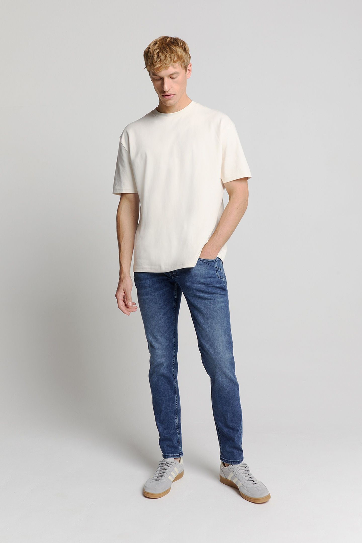 DENIM, TAPERED 712, STONE USED, STRETCH STONE USED DENIM 1
