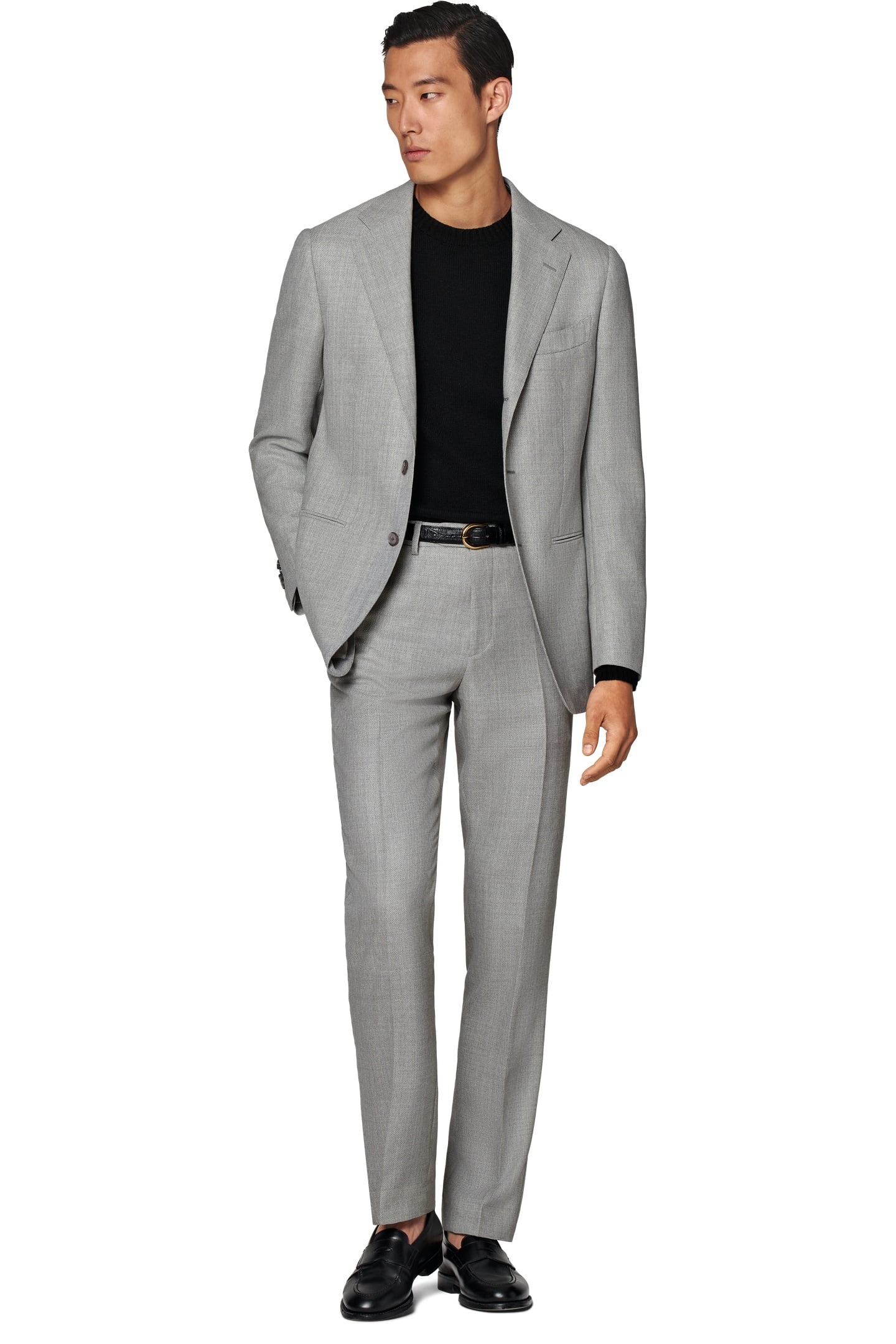 SUIT HAVANA L. GREY PURE WOOL NESTED SUITS LIGHT GREY 2