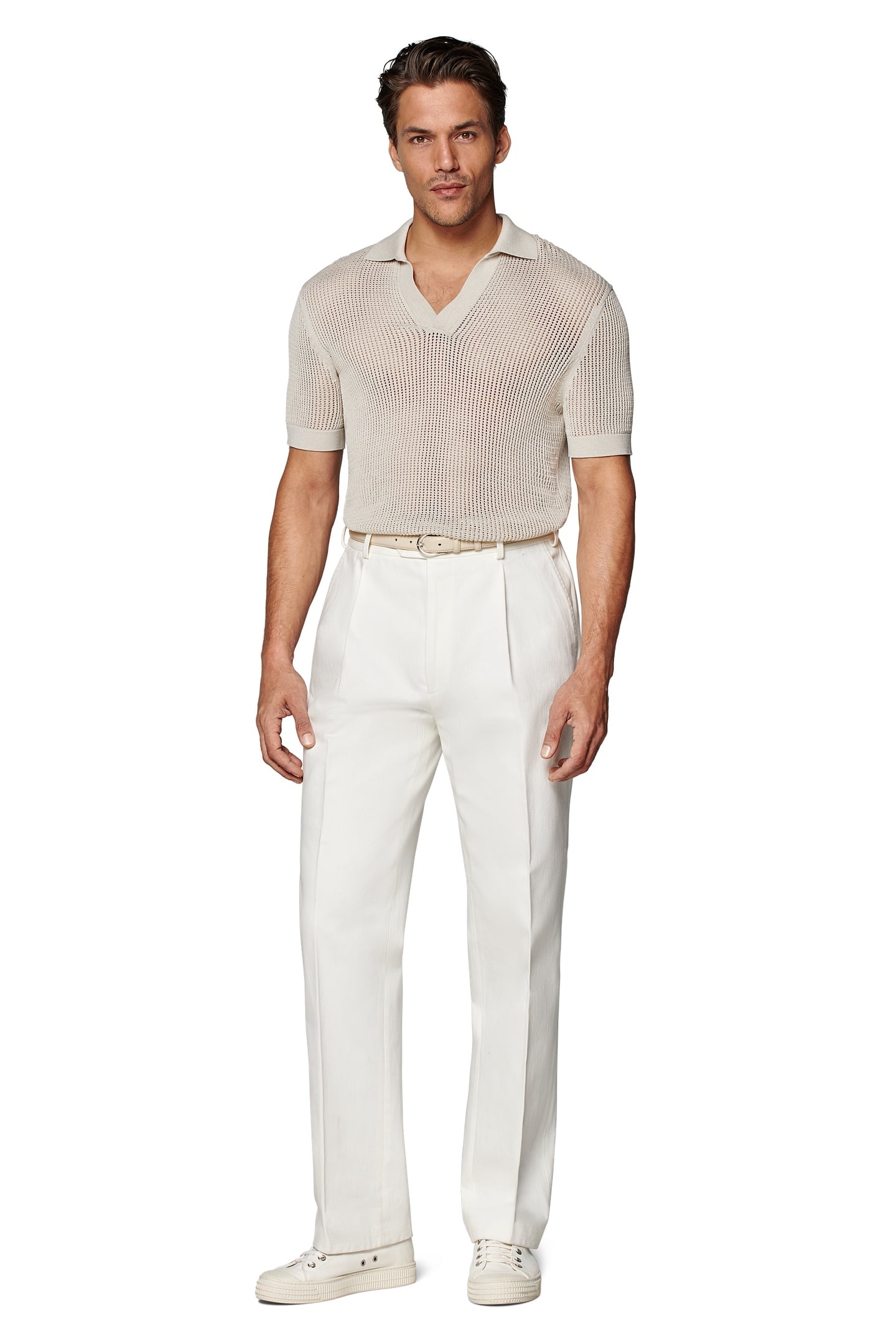 DUCA-OFF-WHITE FORMAL TROUSERS OFF-WHITE 1