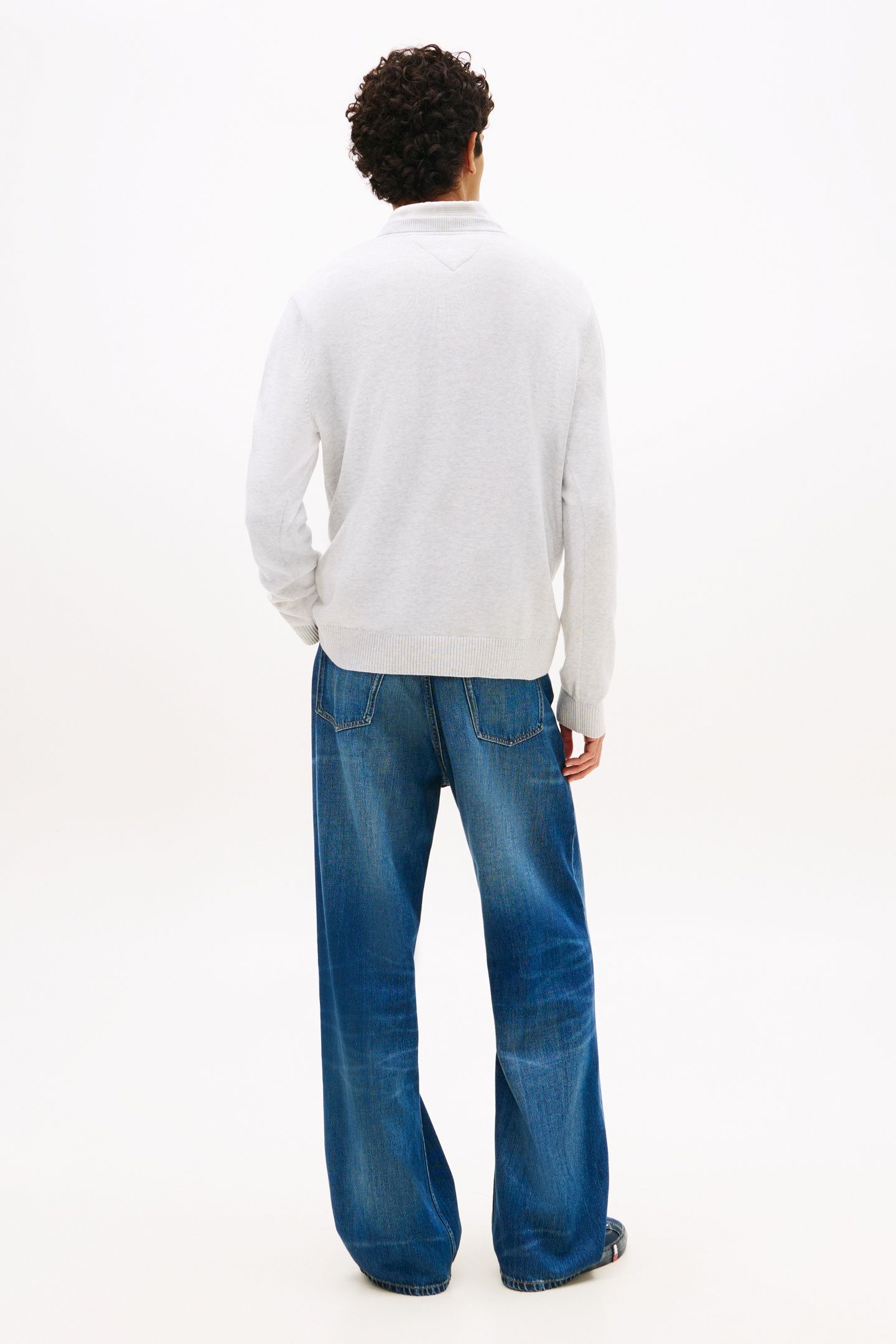 TJM SLIM ESSENTIAL LIGHT SWEATER ICE GREY HEATHER 3