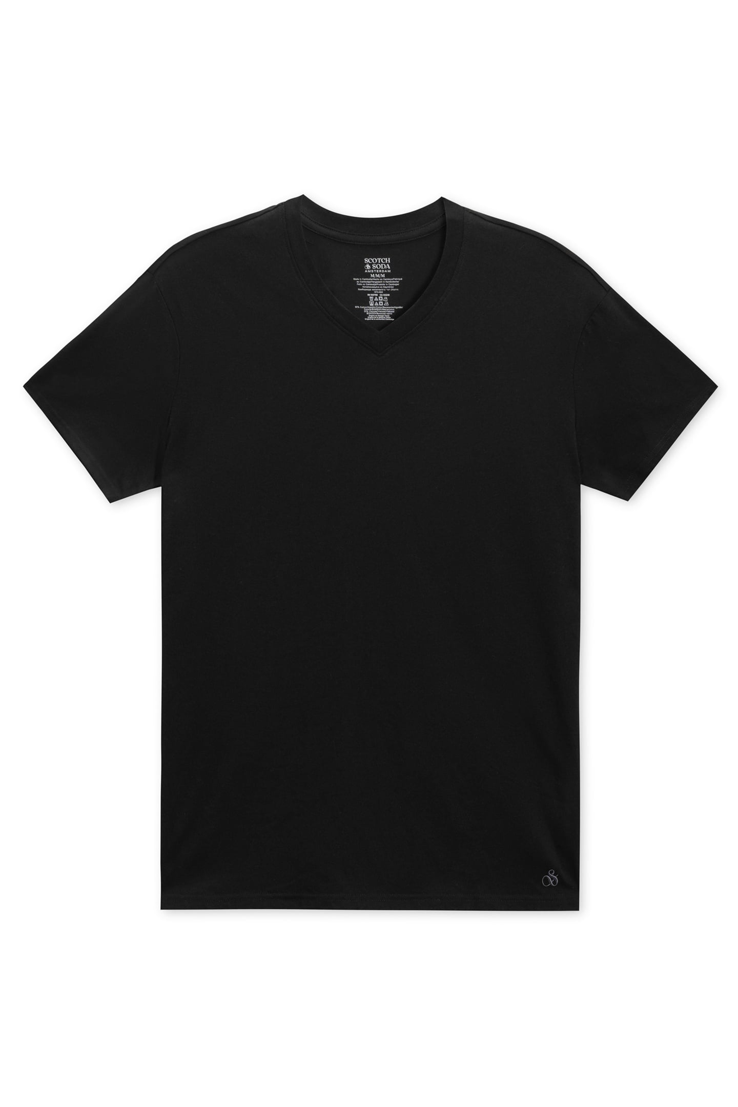 3PK MENS ULTRA SOFT V-NECK TEE UNDERWEAR BLACK 2
