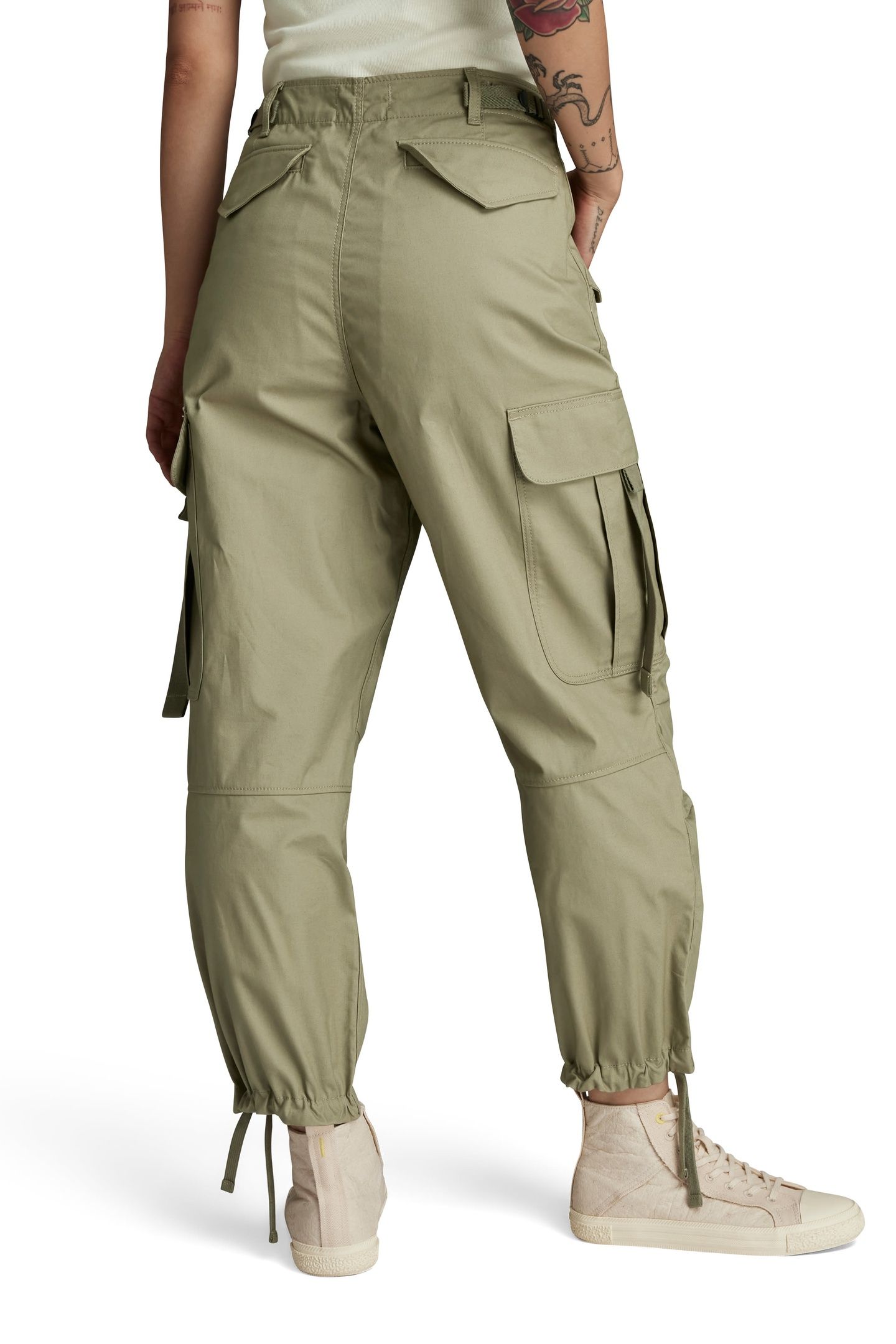 CARGO CROPPED DRAWCORD PANT ENSIS GREEN 2