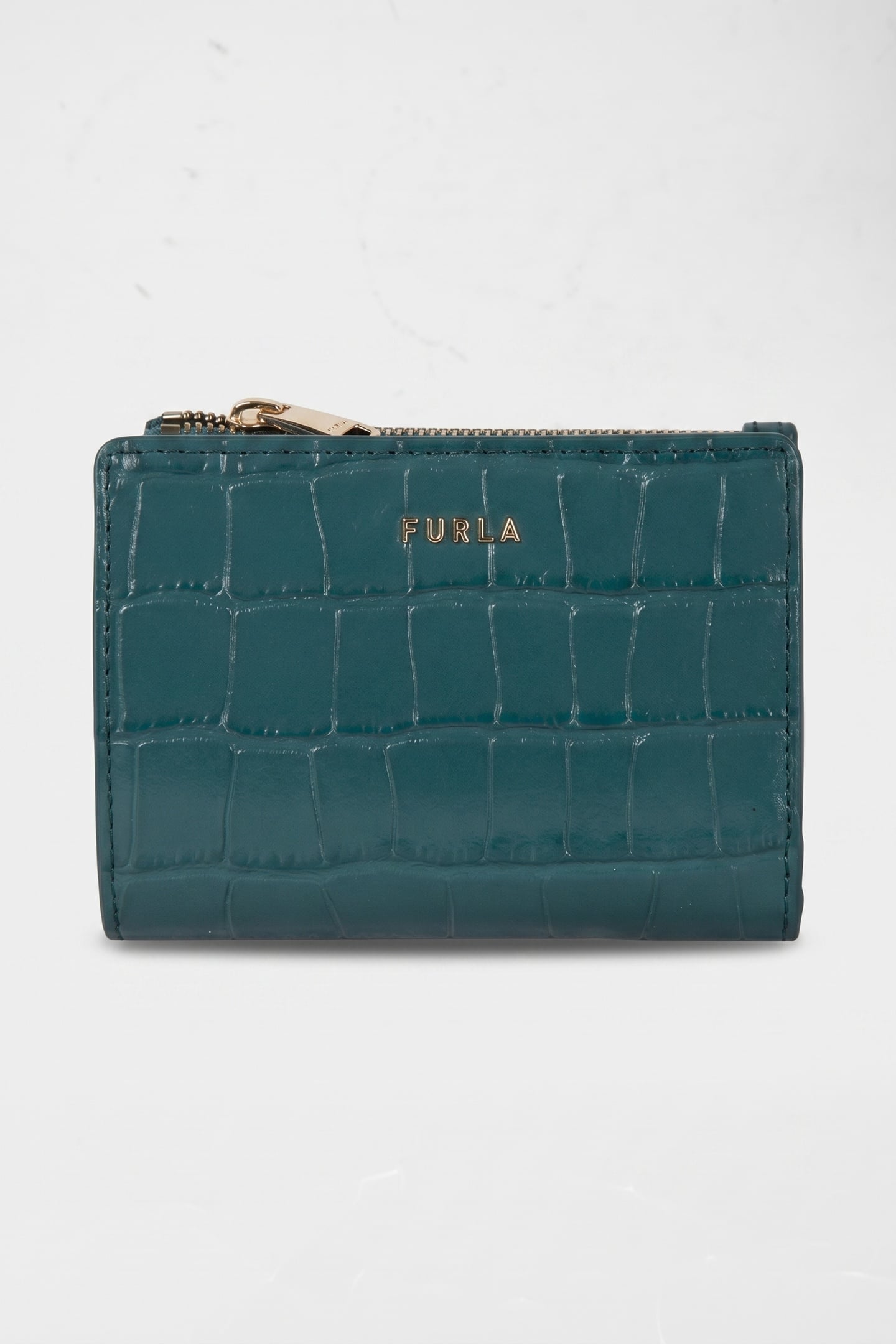 CLASSIC SMALL BI-FOLD W/ ZIP TEAL+NERO 1