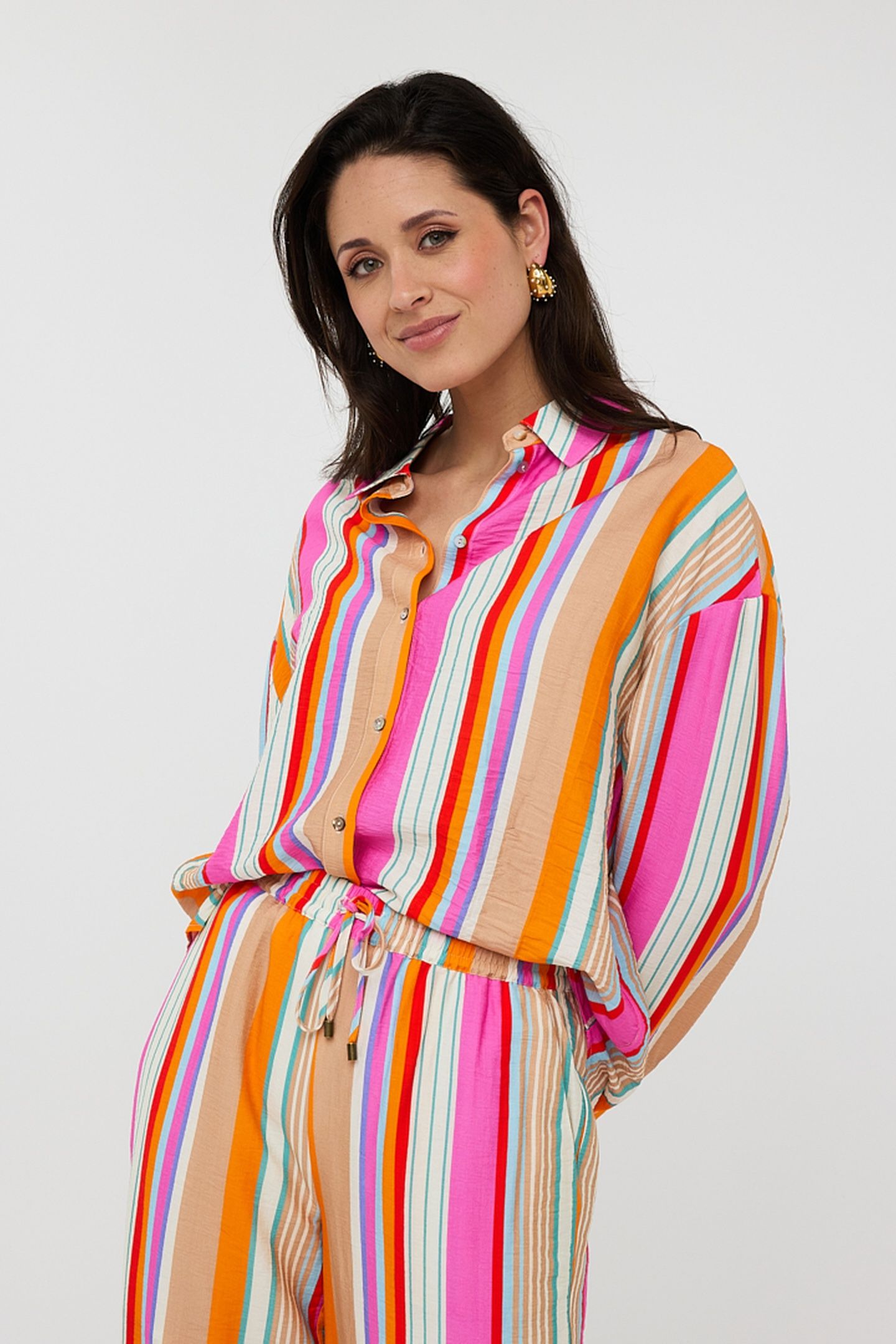 BLOUSE OVERSIZED STRIPED PRINT 1