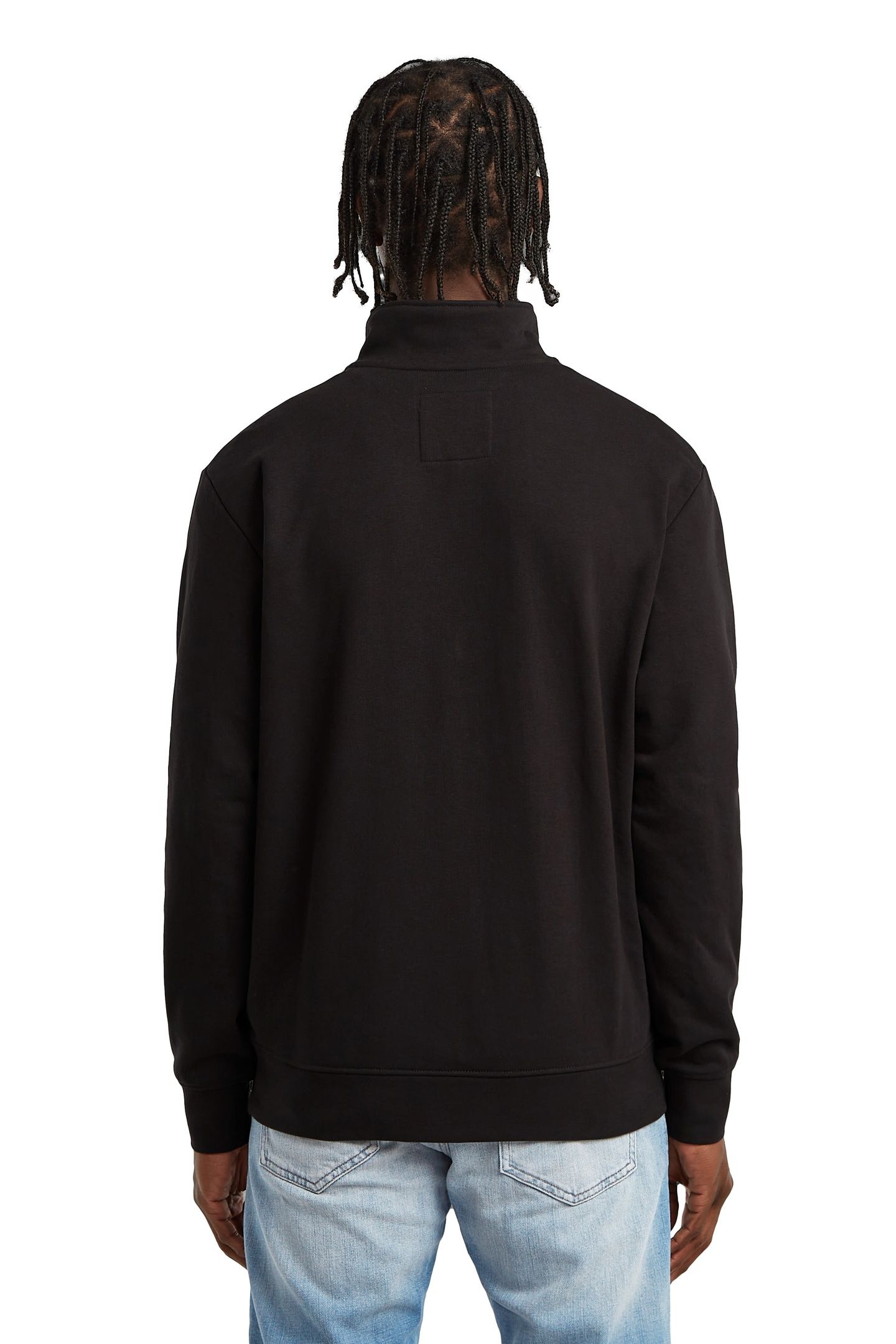 HALF ZIP SWEATER LABEL BADGE BLACK 4