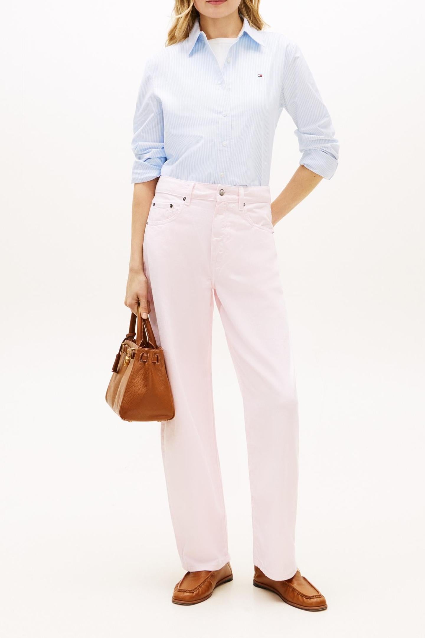 DENIM LIGHT BARREL JEANS POLAR PINK 1