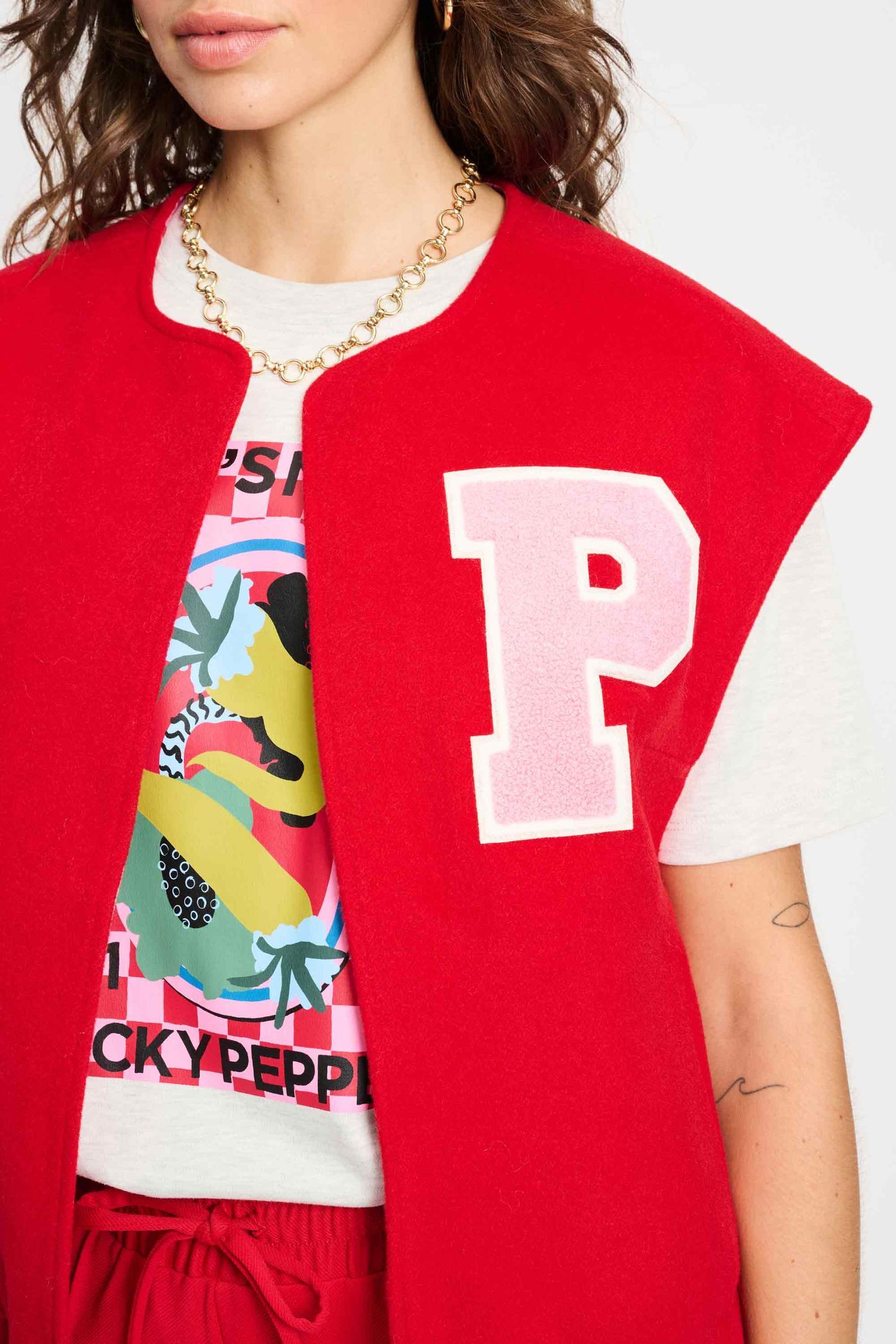 GILET - BASEBALL CHILI RED 5