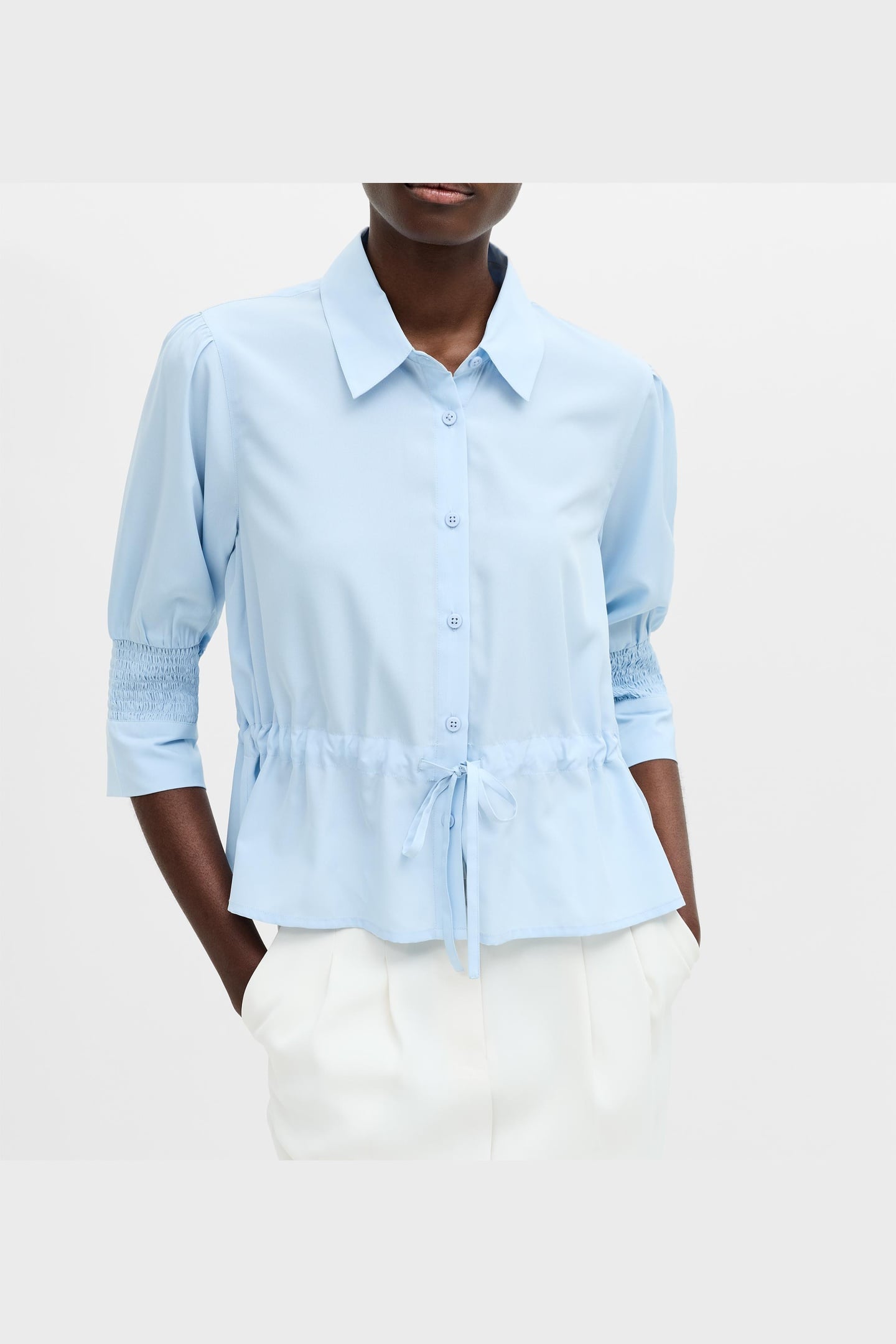 CREPE LIGHT TIE TOP SKY BLUE 1