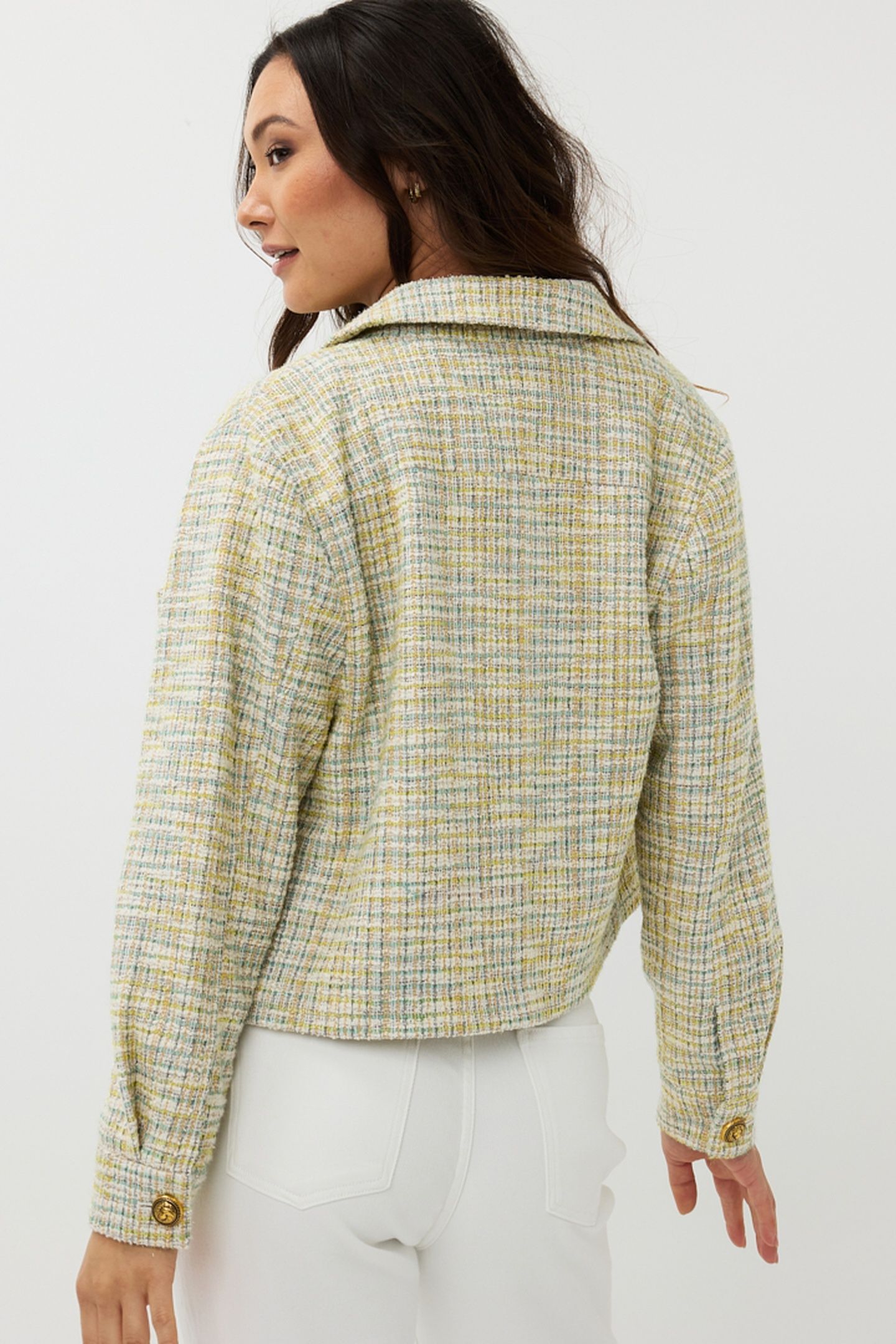 JACKET TWEED FANCY BUTTON MULTI COLOR 2
