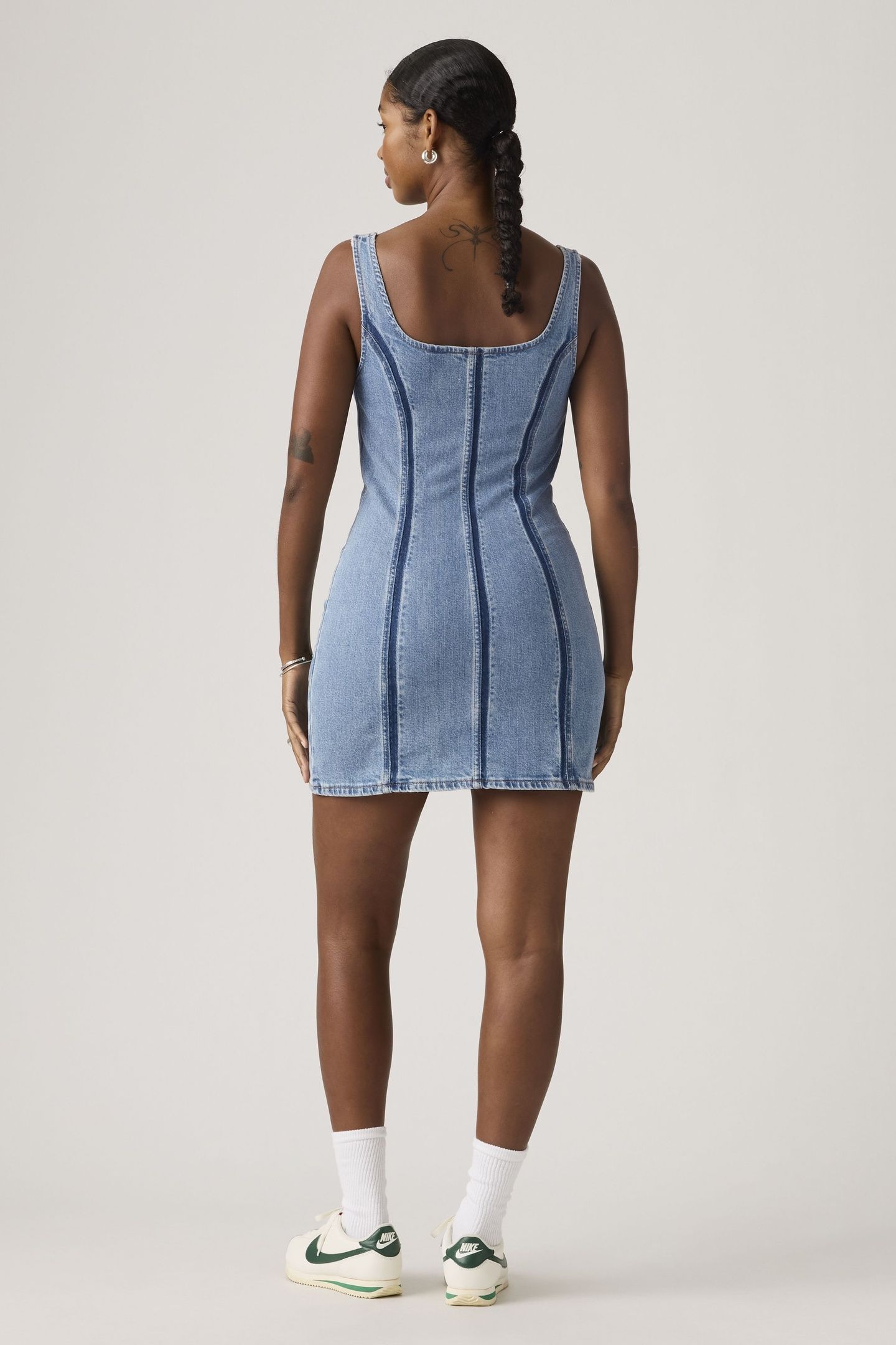 SEAMED ZIP DRESS 4