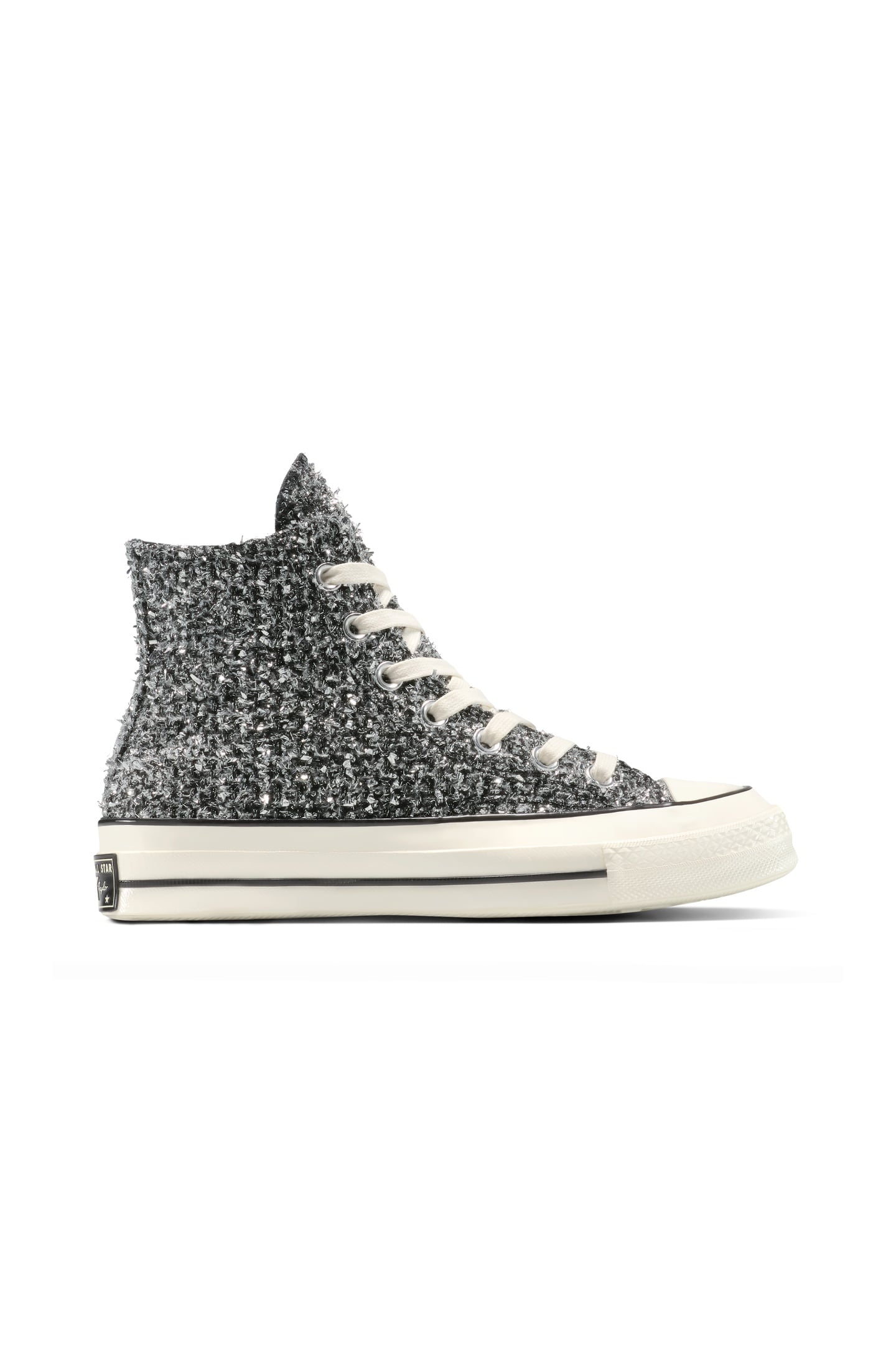 UNISEX CHUCK 70 HI BLACK/SILVER/EGRET 1