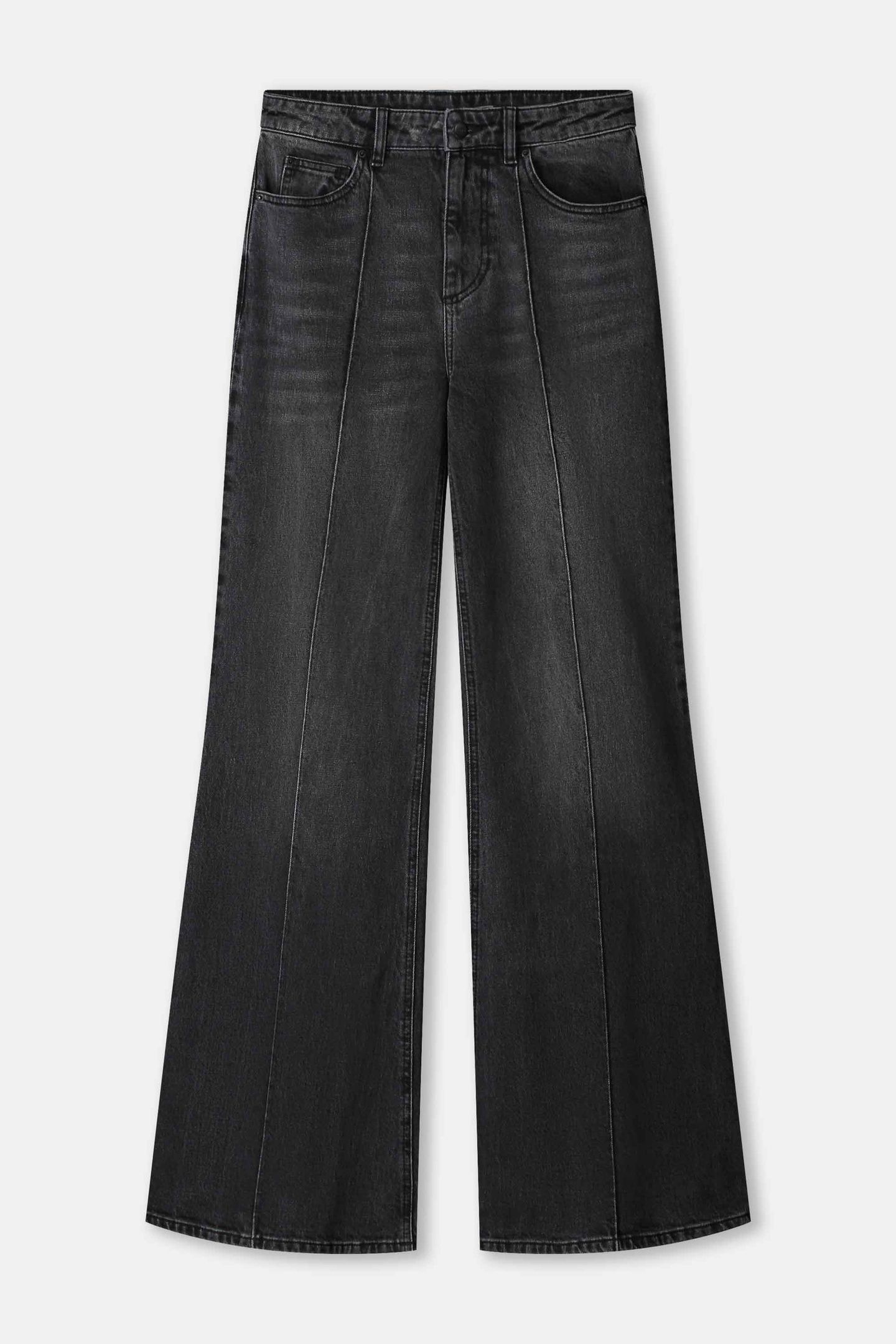 JEANS - FLARE WASHED BLACK 5