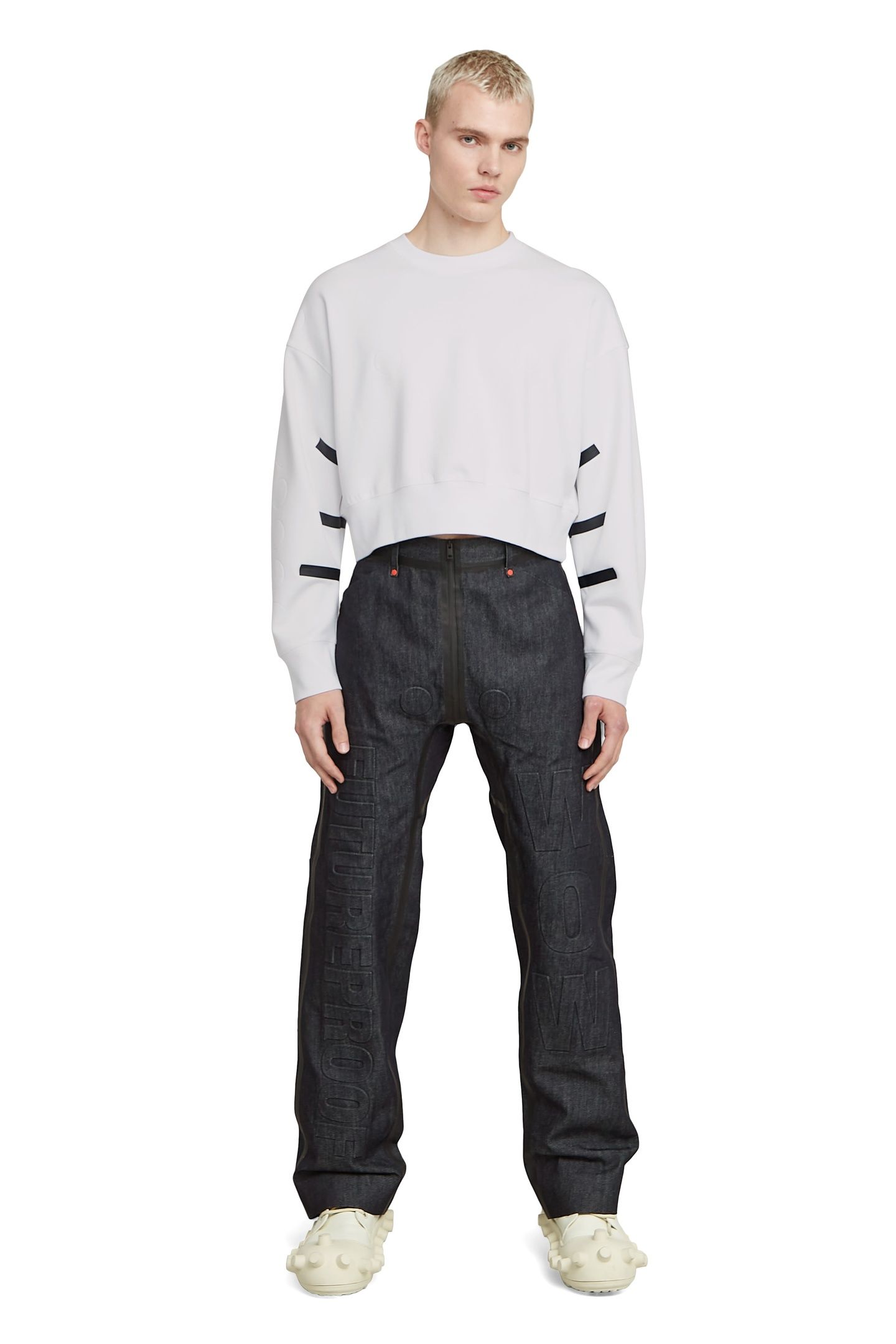 GSXWVB OVERSIZED SHORT SWEAT WHITE 1