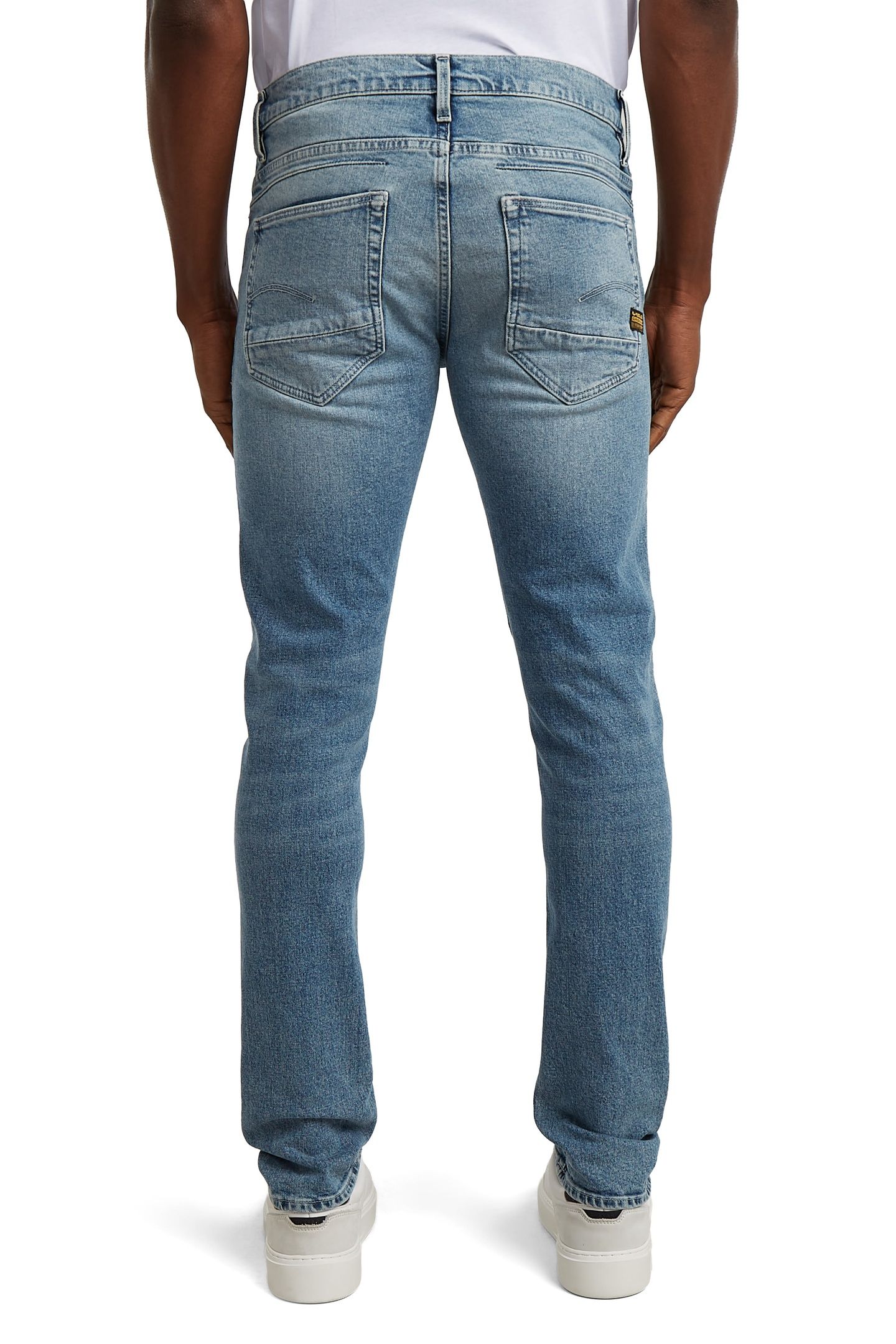 D-STAQ 5-POCKET SLIM FADED CYANINE BLUE 4