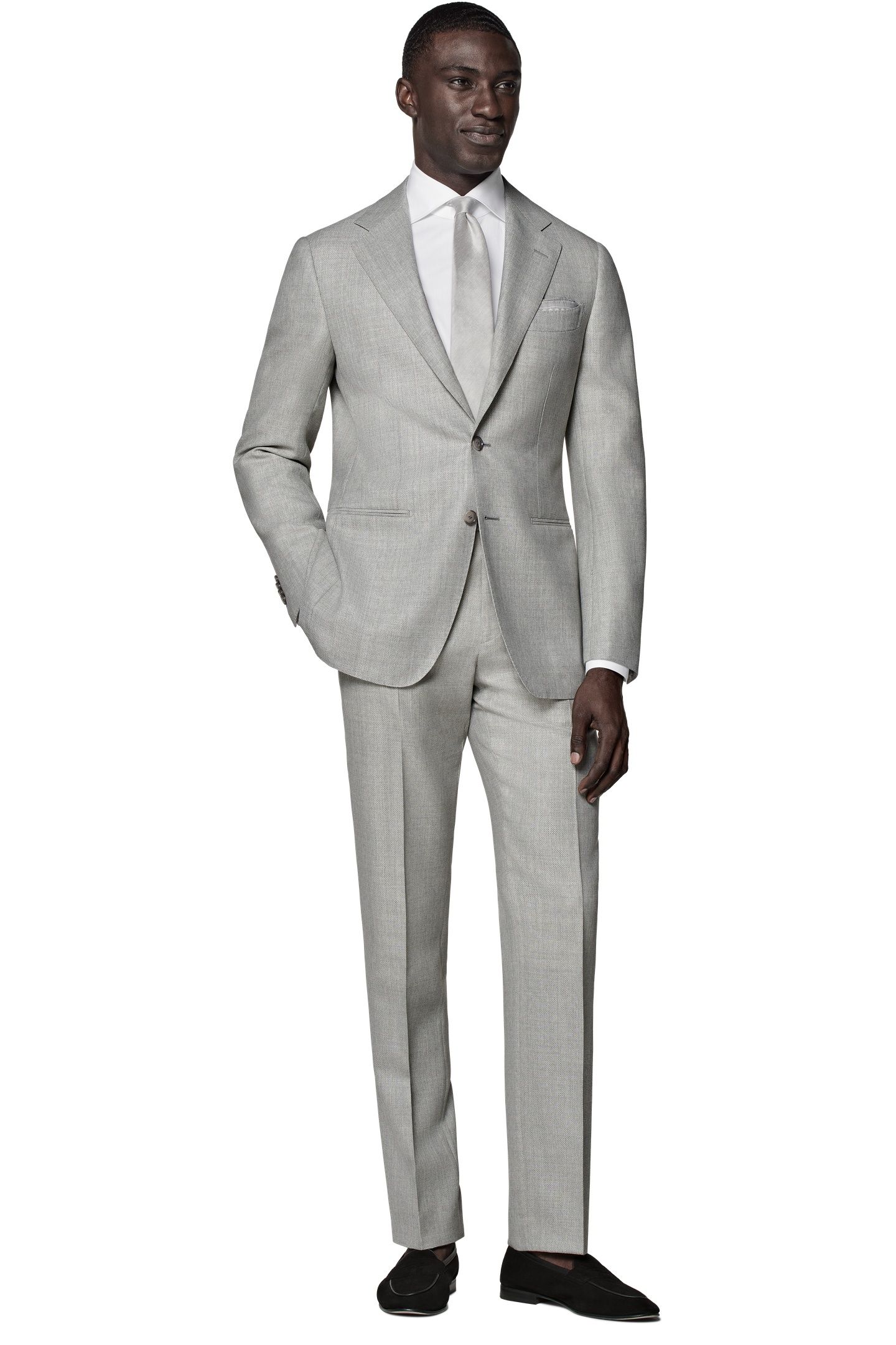 SUIT HAVANA L. GREY PURE WOOL NESTED SUITS LIGHT GREY 5
