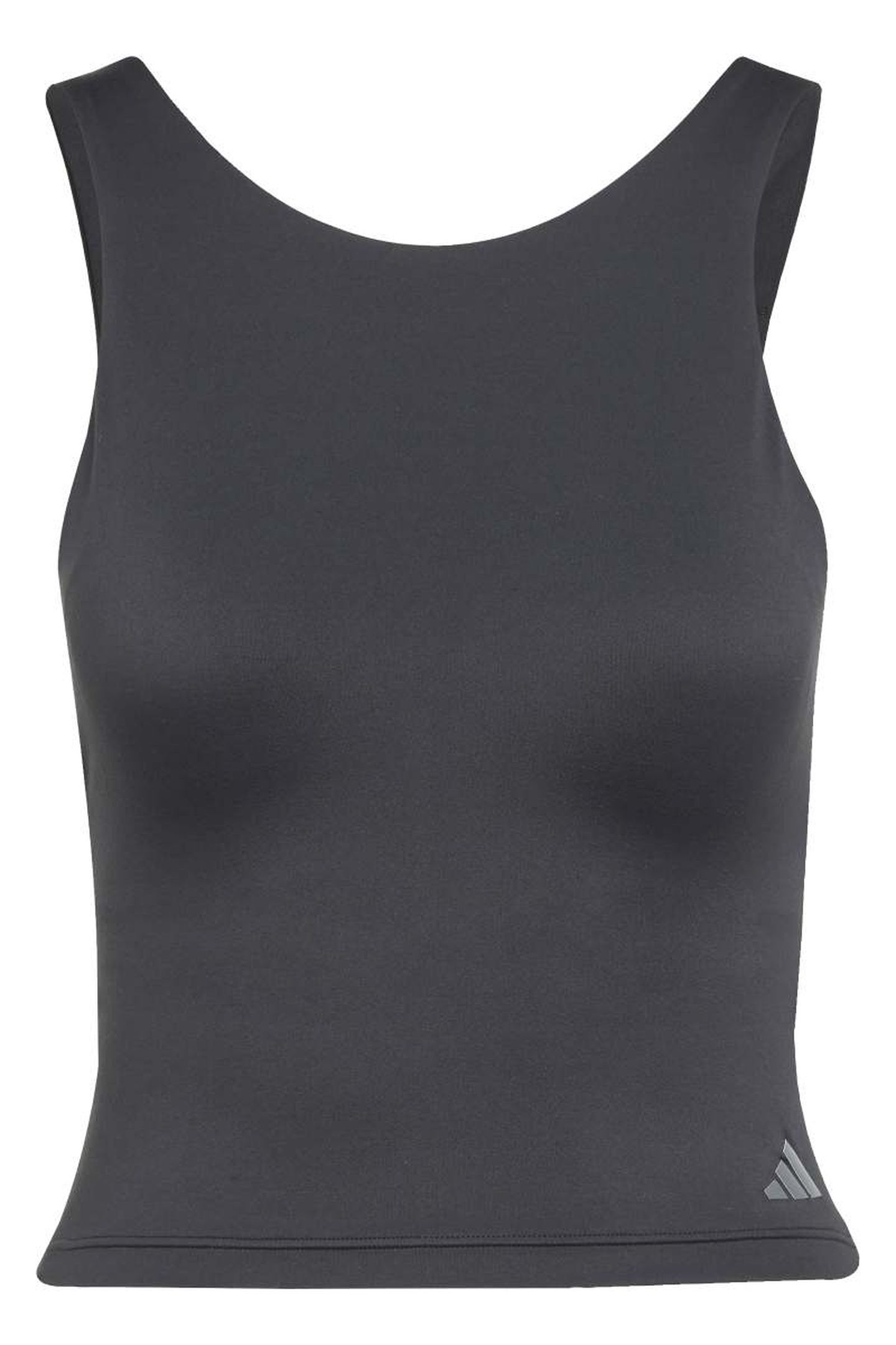 PERFORMANCE YOGA CROPPED TANK WITH INNER SHELF BLACK 3