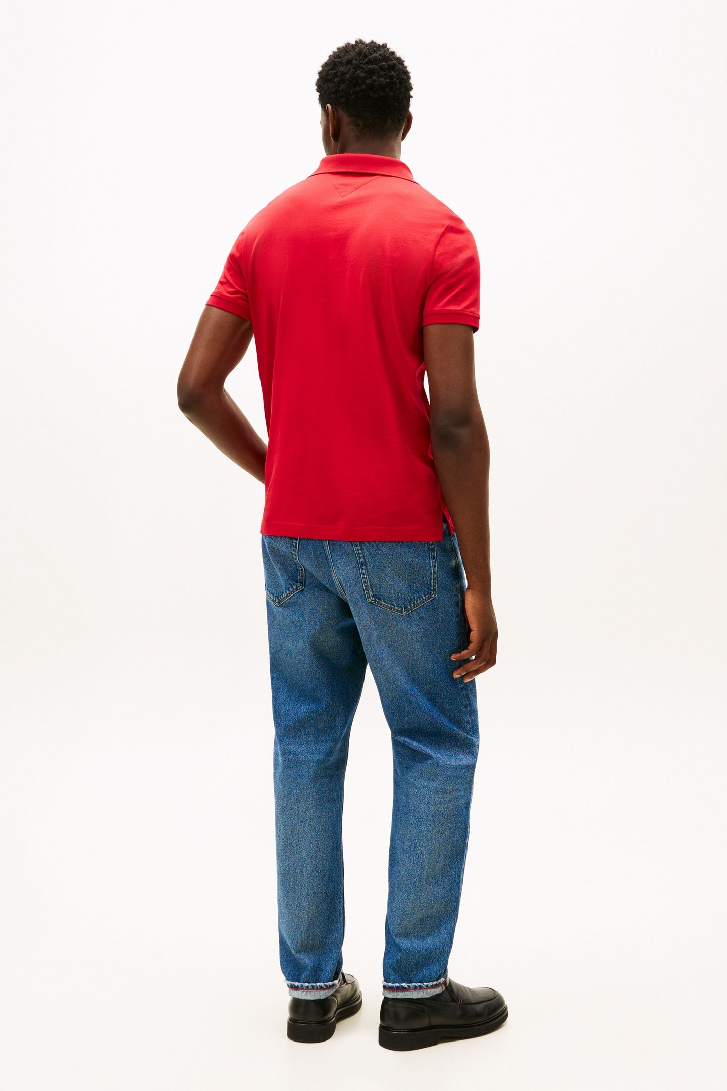 HIDDEN PLACKET DETAIL POLO MEDIUM RED 3