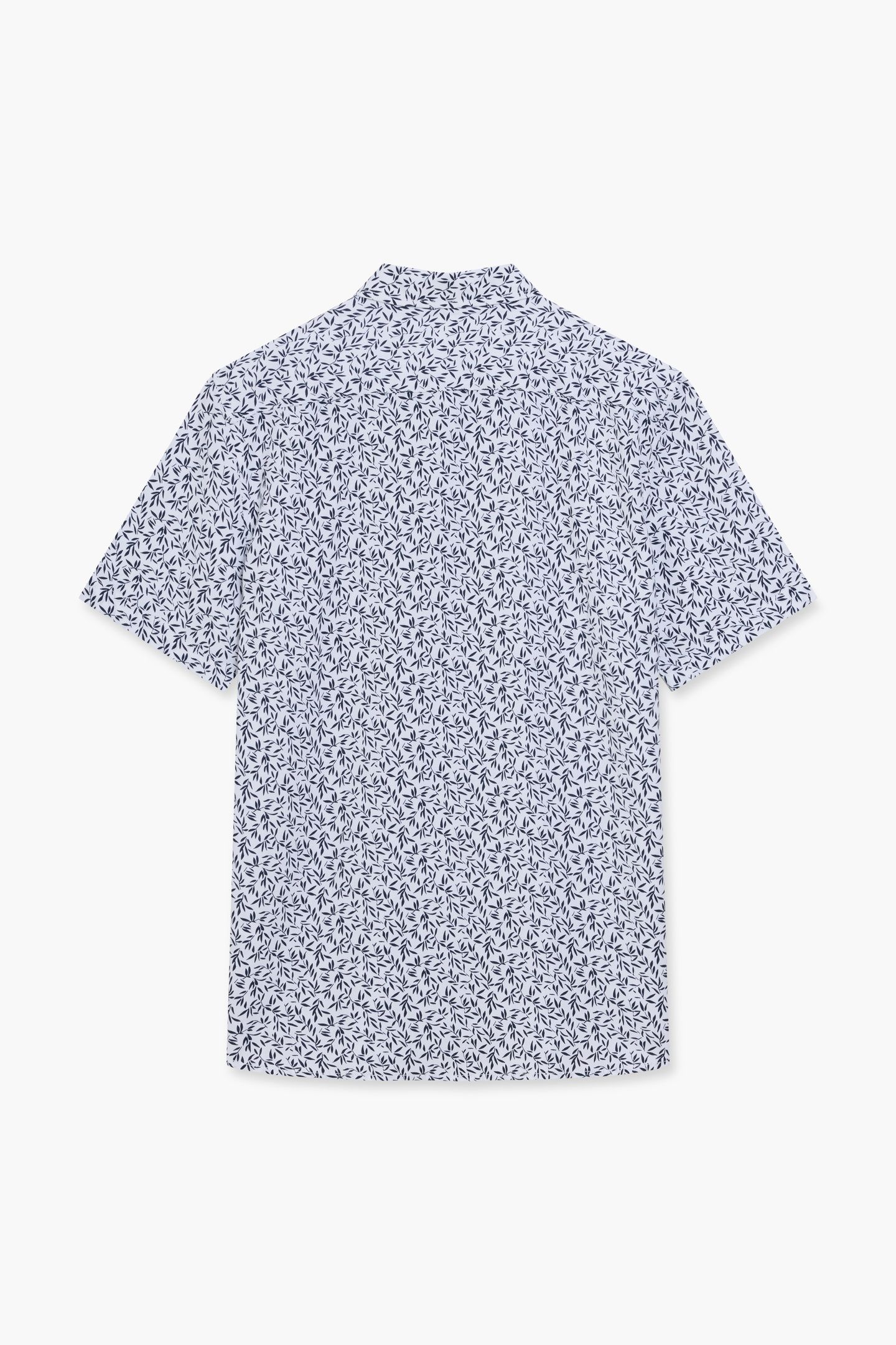 LINEN LEAF SS WHITE/MARINE 3