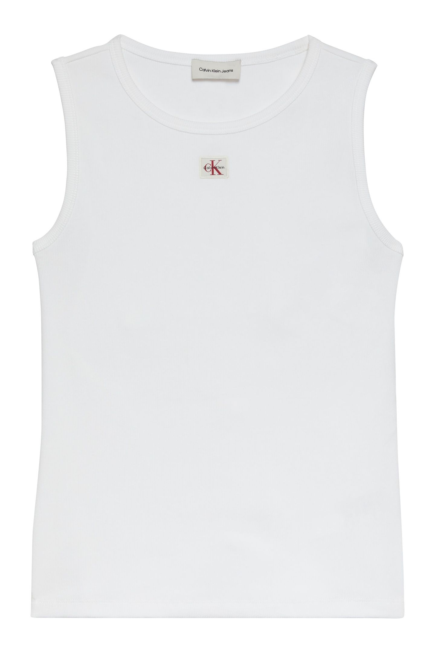 SL WOVEN LABEL 2X2 TANK TOP BRIGHT WHITE 5