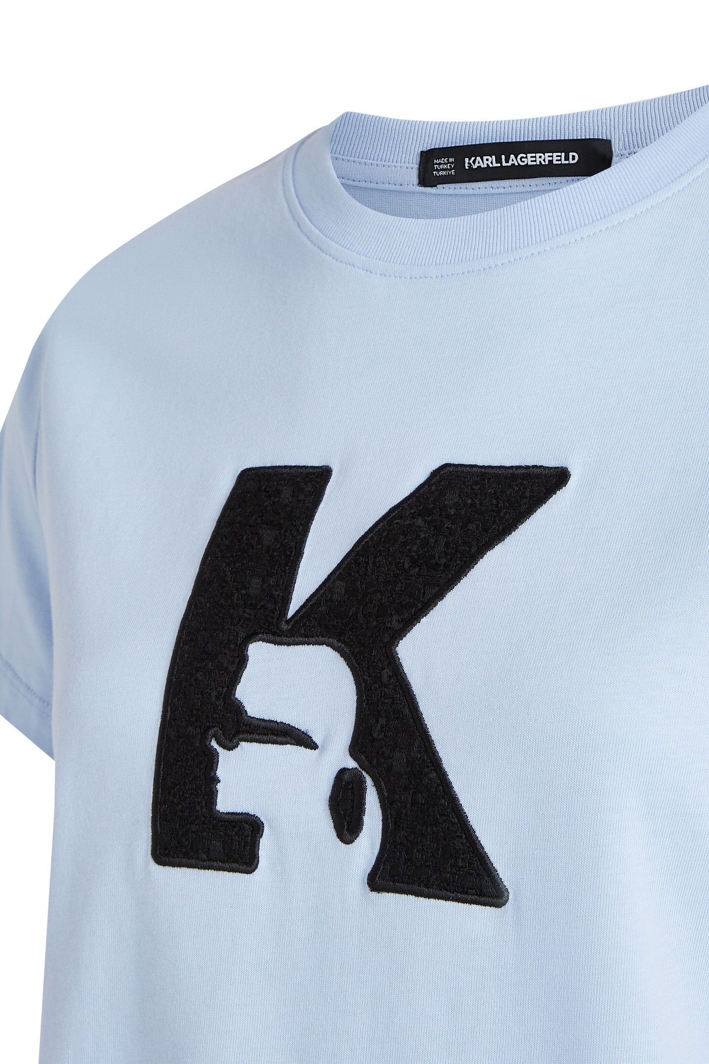 K LOGO BOUCLE T-SHIRT LIGHT BLUE 3