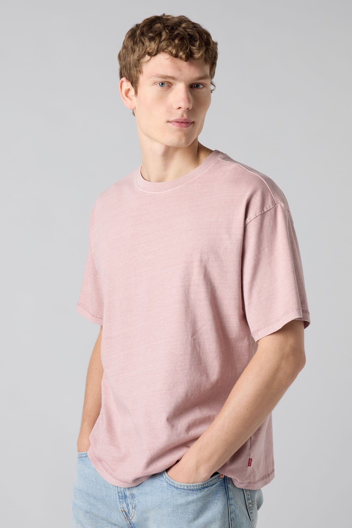 BOXY SS TEE GRUNGE WASH WOODROSE 1