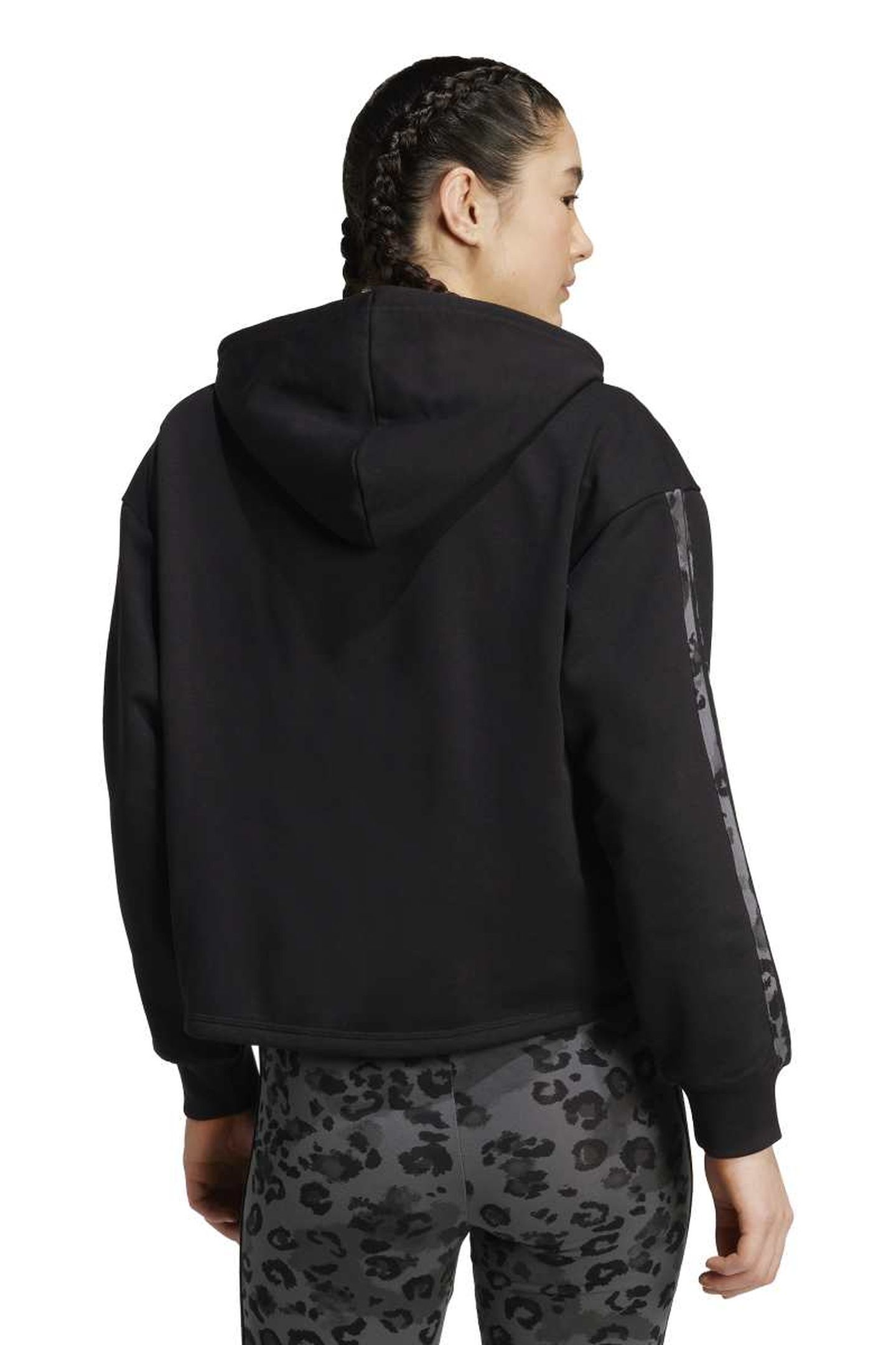 SPORTSWEAR ANIMAL PRINT 3-STRIPES FRENCH TERRY FULL-ZIP HOOD 2