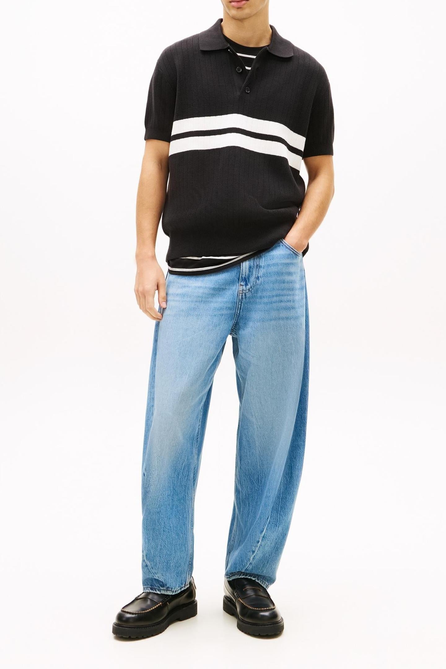 TJM REGULAR SS KNITTED SWEATER BLACK 2