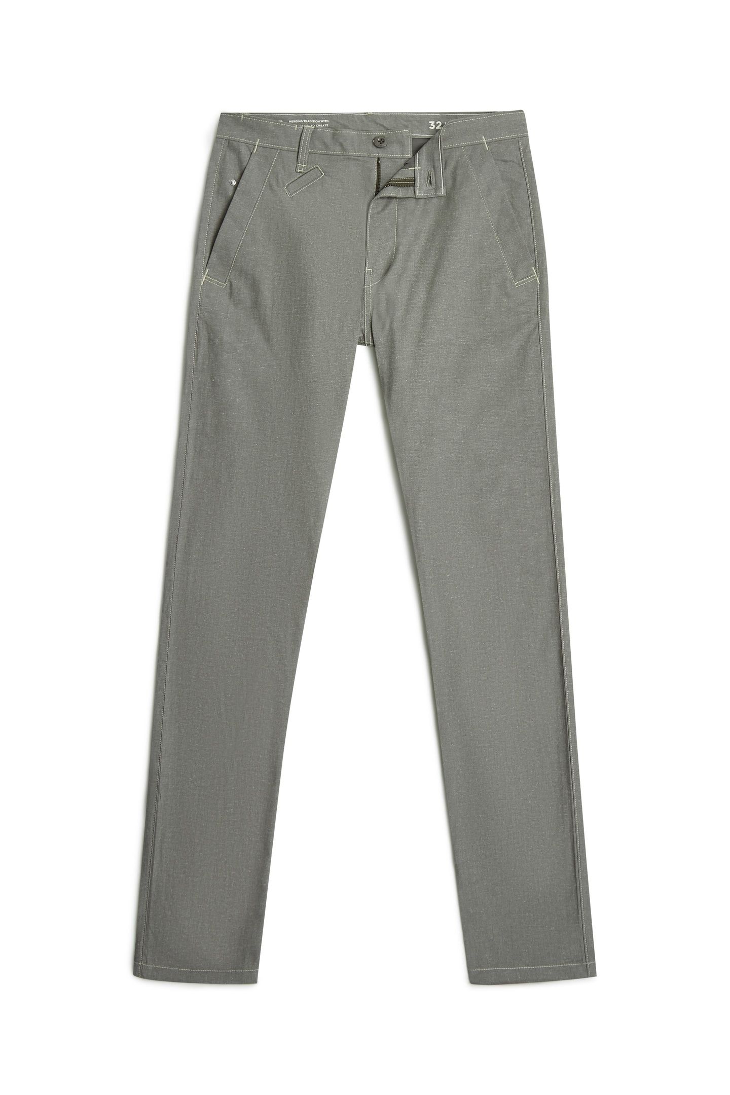 BRONSON 3.0 SLIM CHINO GREY/MILK DOBBY 4