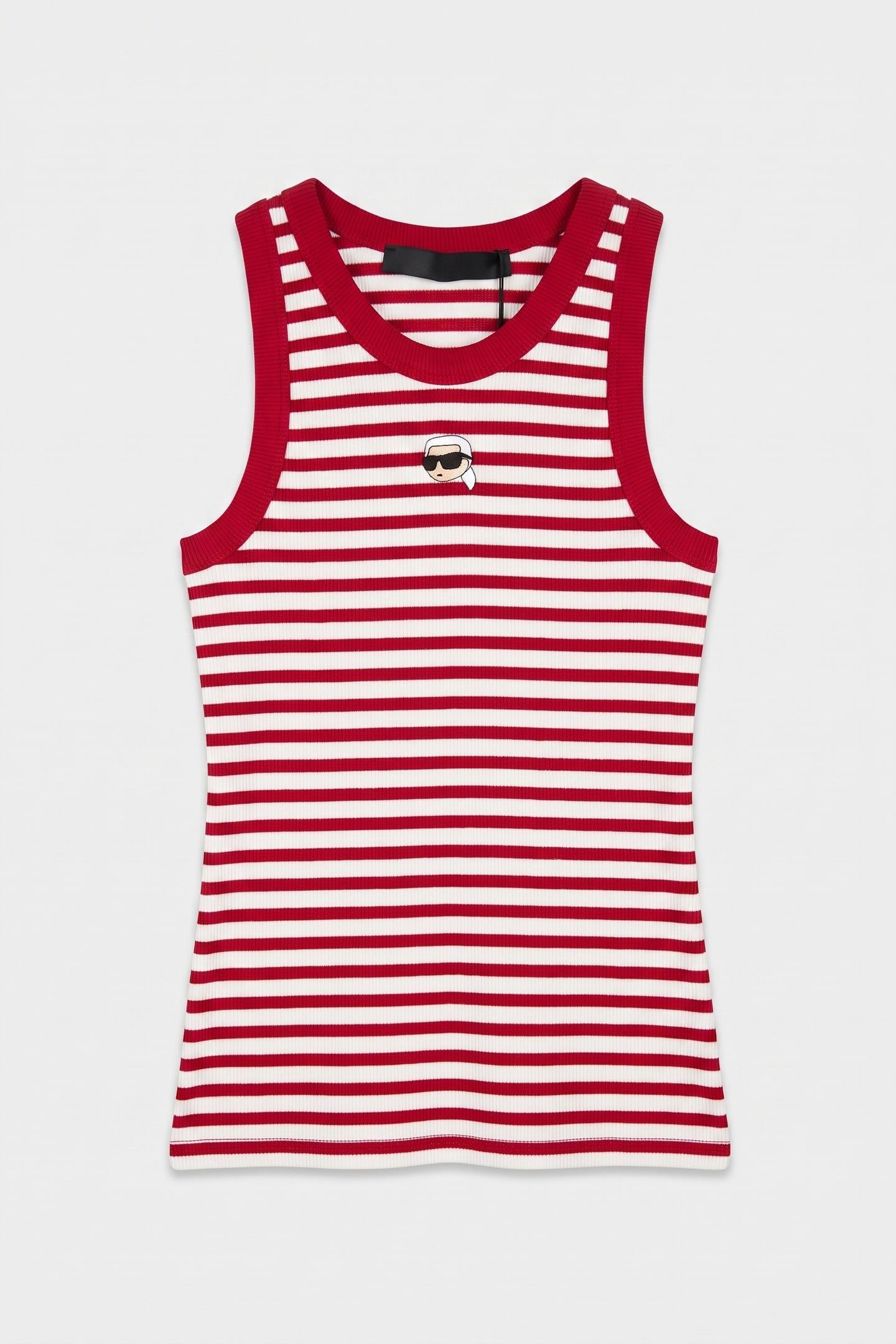 IKON RIBBED TANK SCARLET SAGE-CREAM STRIPE 3