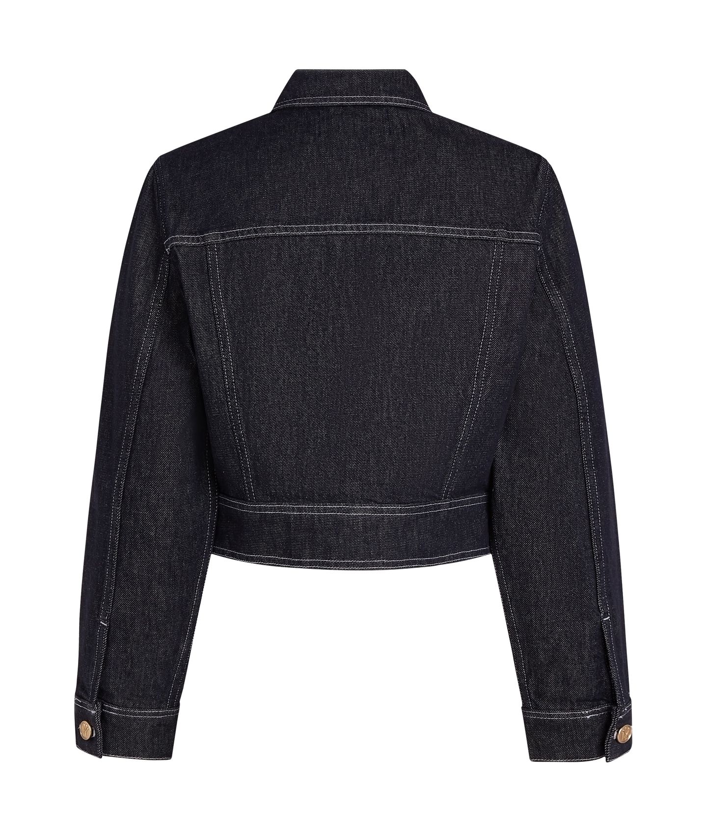 BUTTON DENIM JACKET DARK BLUE DENIM 5