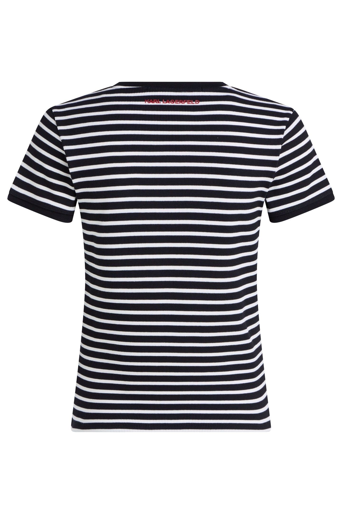 IKON PATCH STRIPED RIB TSHIRT BLACK-CANNOLI CREAM 6