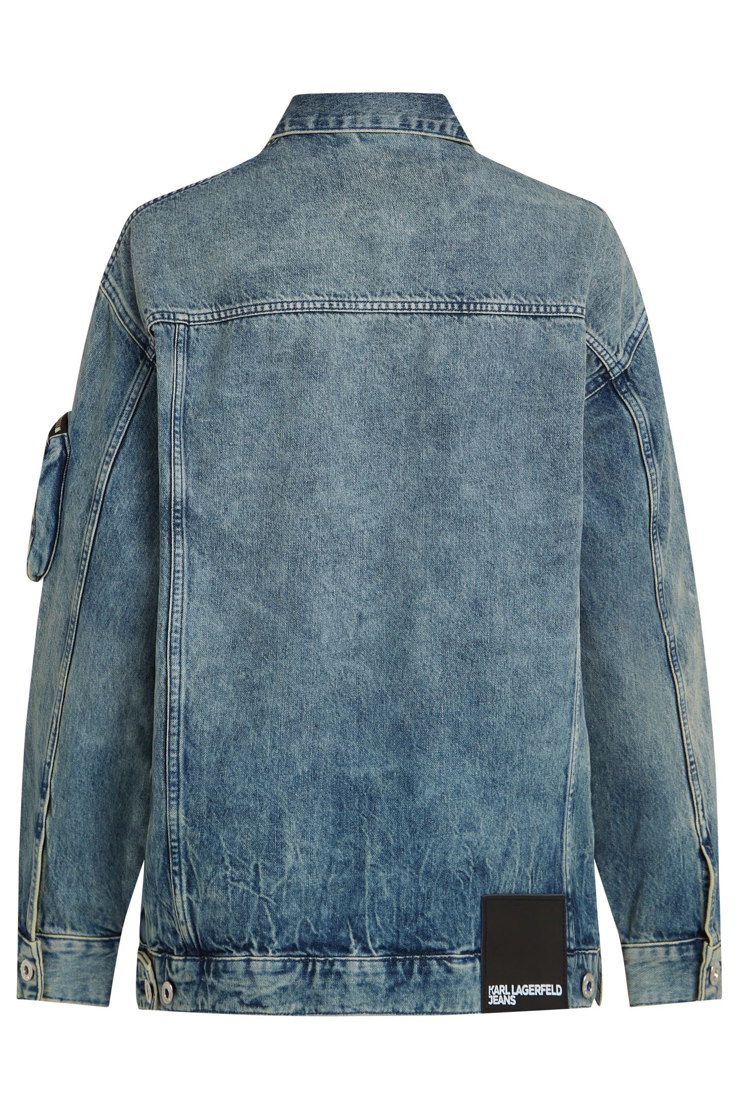 KLJ UTILITY DENIM JACKET TINTED VISUAL WASHED BLUE 4