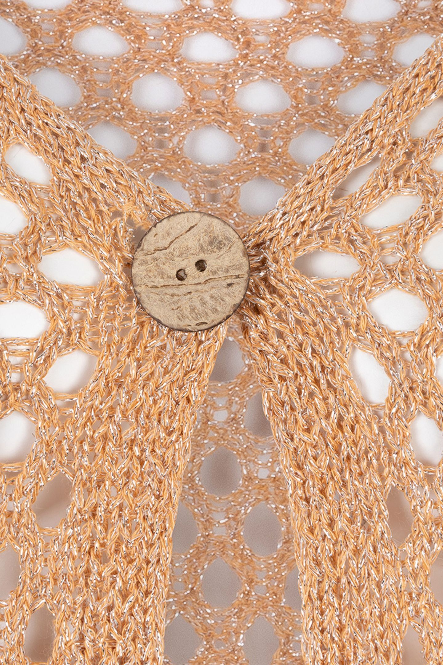 CARDIGAN SINGLE BUTTON LUREX PRALINE 6