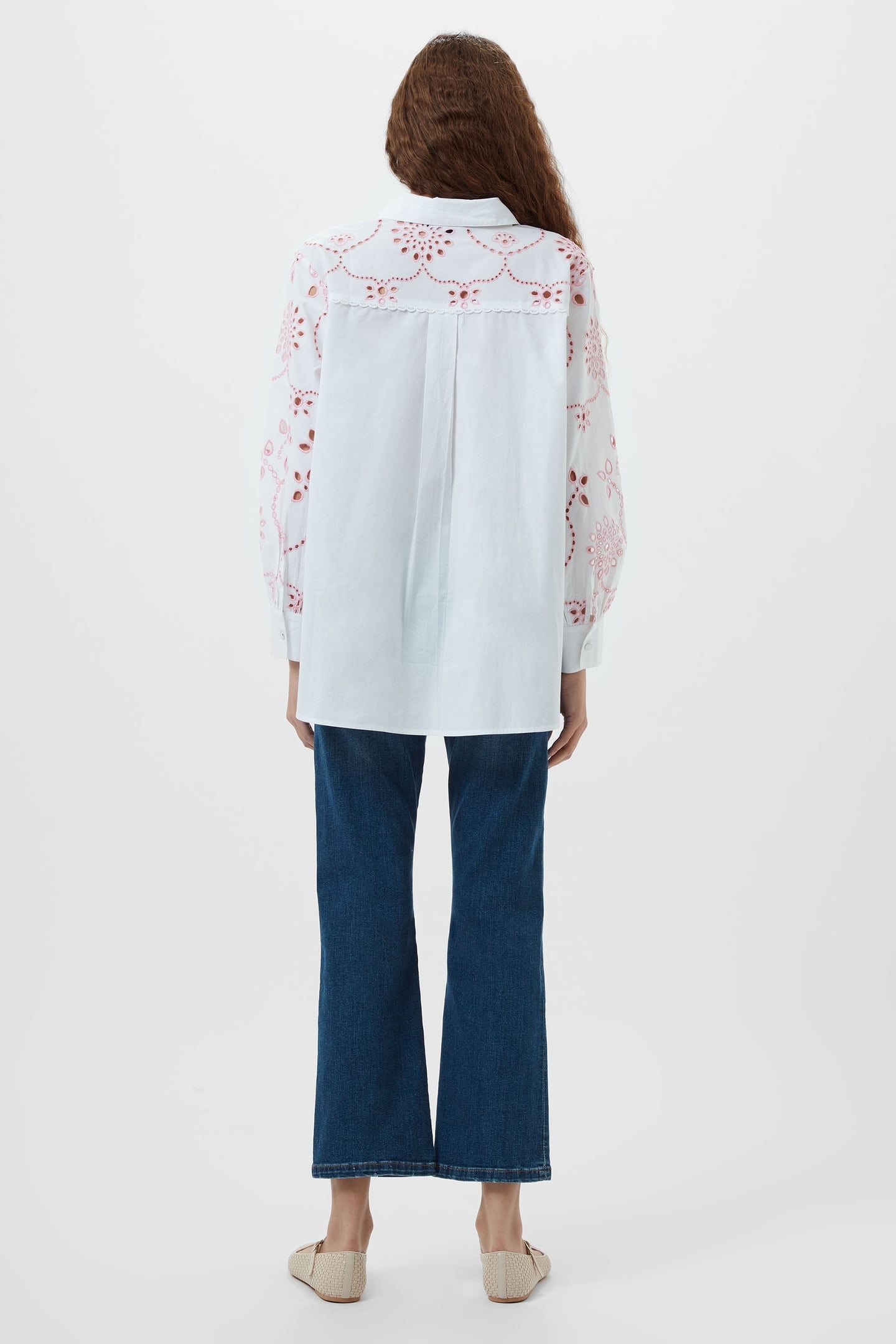 CAMBRIA COTTON EMBROIDERED SHI LINENWHITE/BUBBLEGUM 4