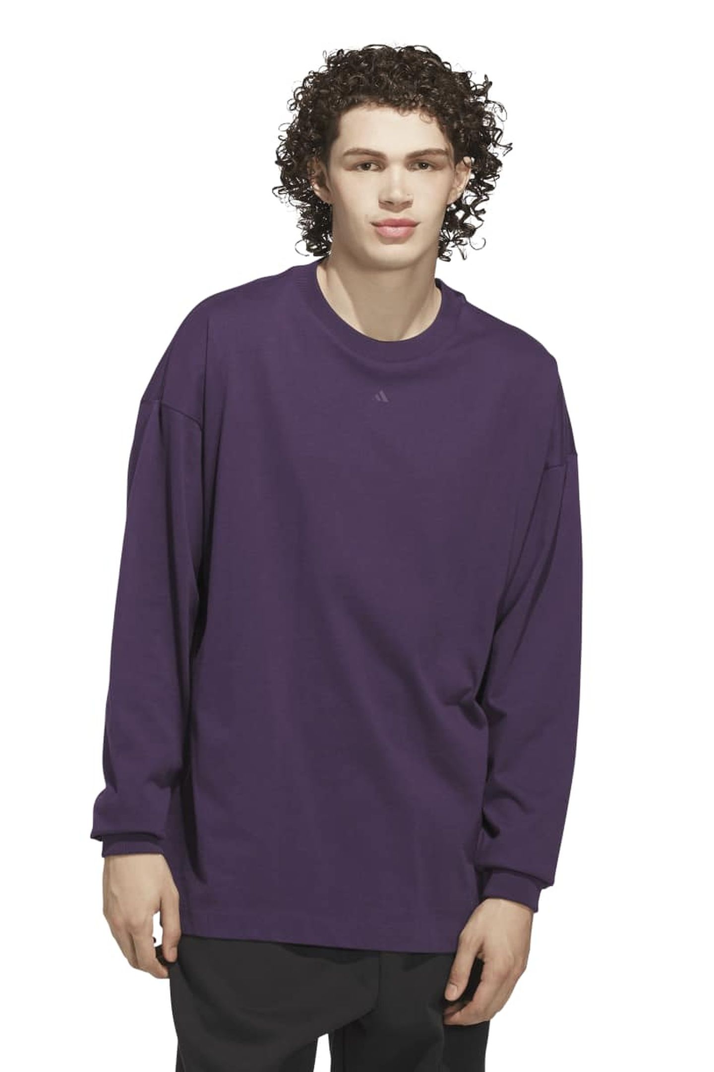 UNISEX PERFORMANCE ADIDAS BASKETBALL LONG SLEEVE TEE AURORA 3