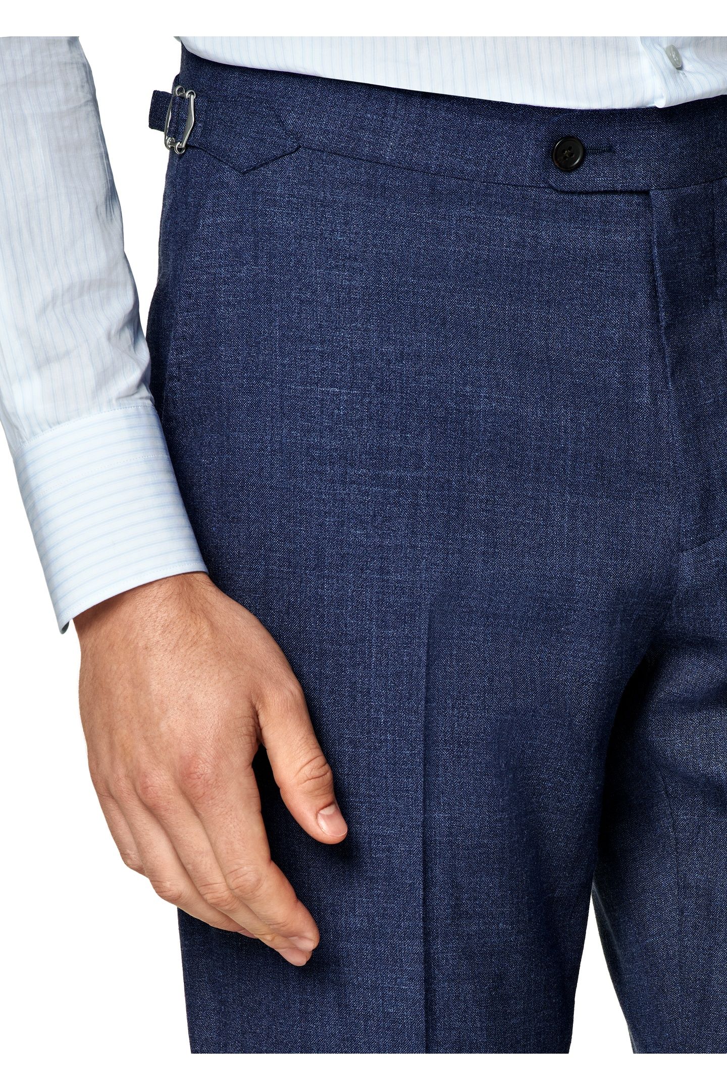 HAVANA-MID BLUE-WOOL SILK LINEN NESTED SUITS MID BLUE 8