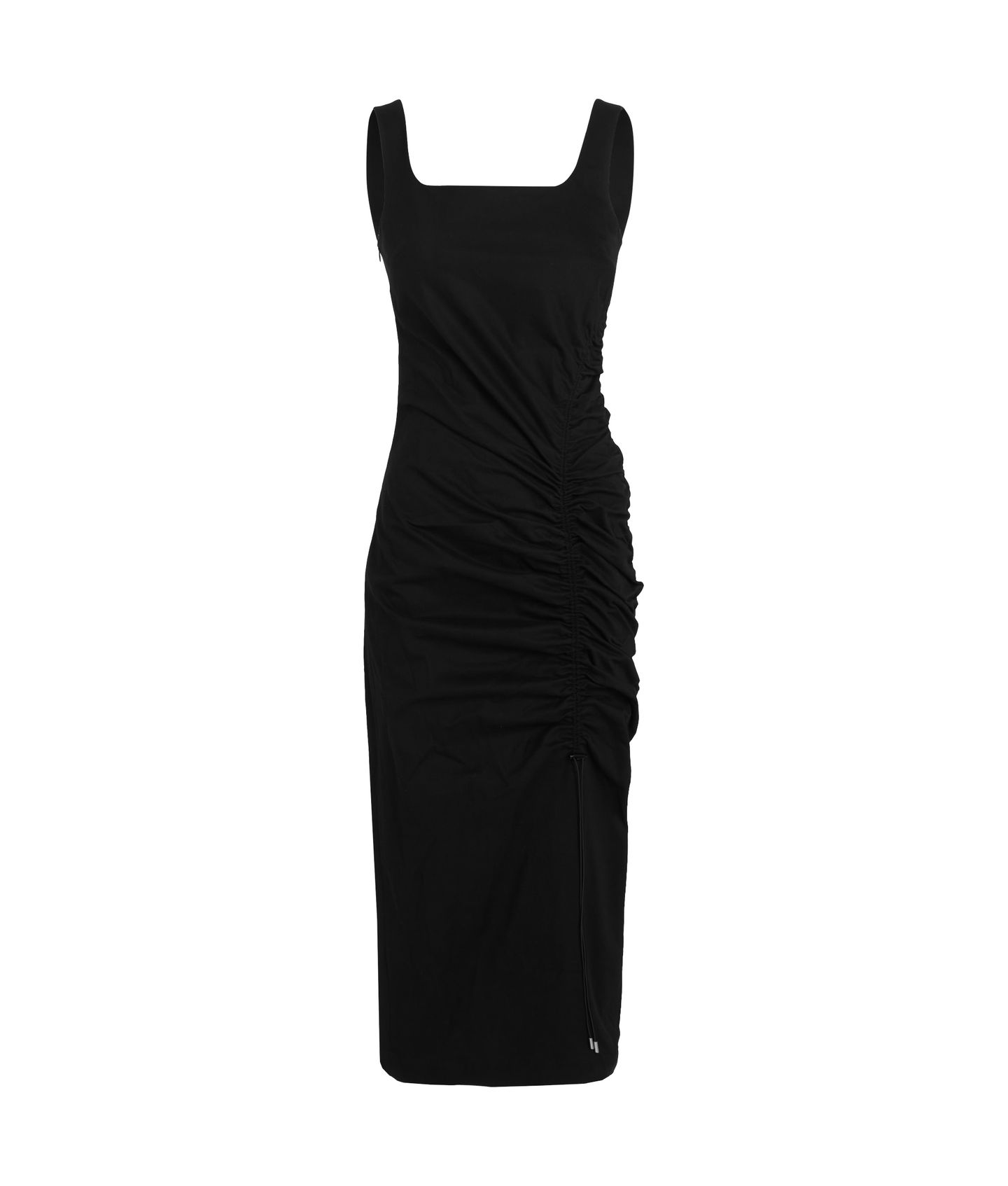 GATHERED STRETCH DRESS BLACK 5