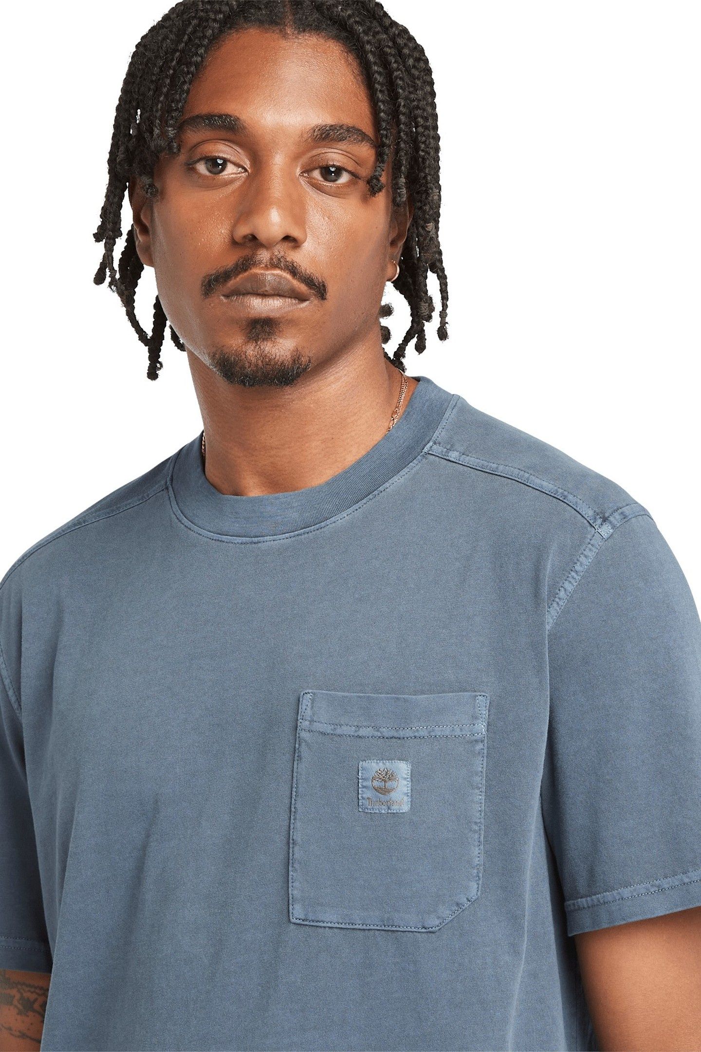 GARMENT DYE CHEST POCKET TEE NAVY 2