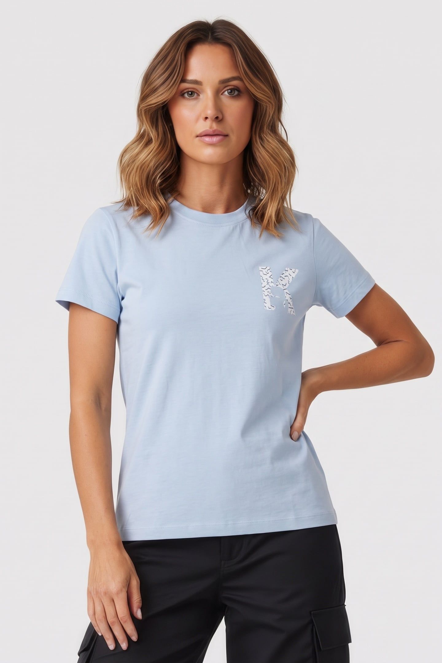 K MEMPHIS PRINTED T-SHIRT LIGHT BLUE 1