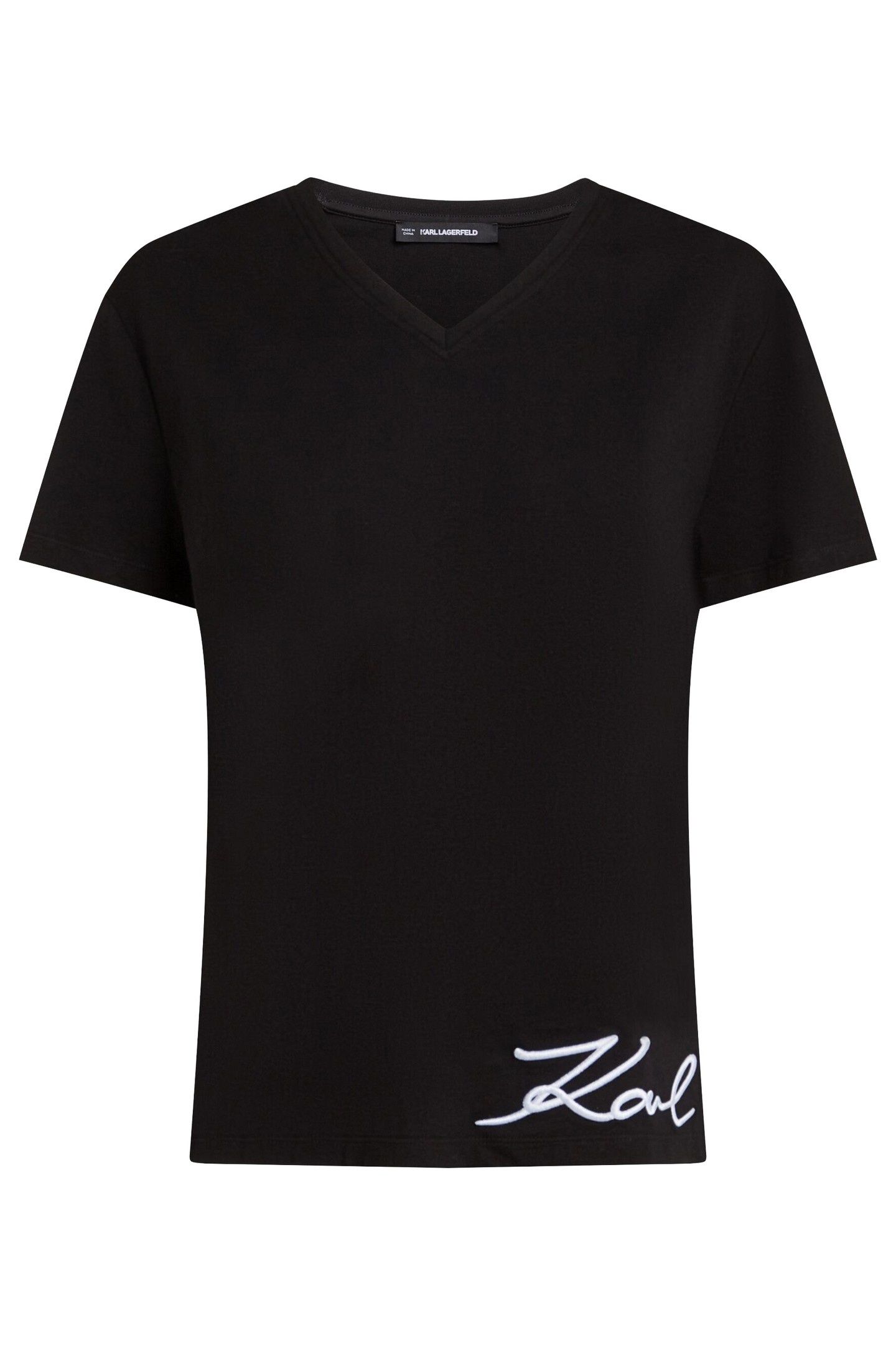 SIGNATURE EDGE V-NECK T-SHIRT BLACK 1