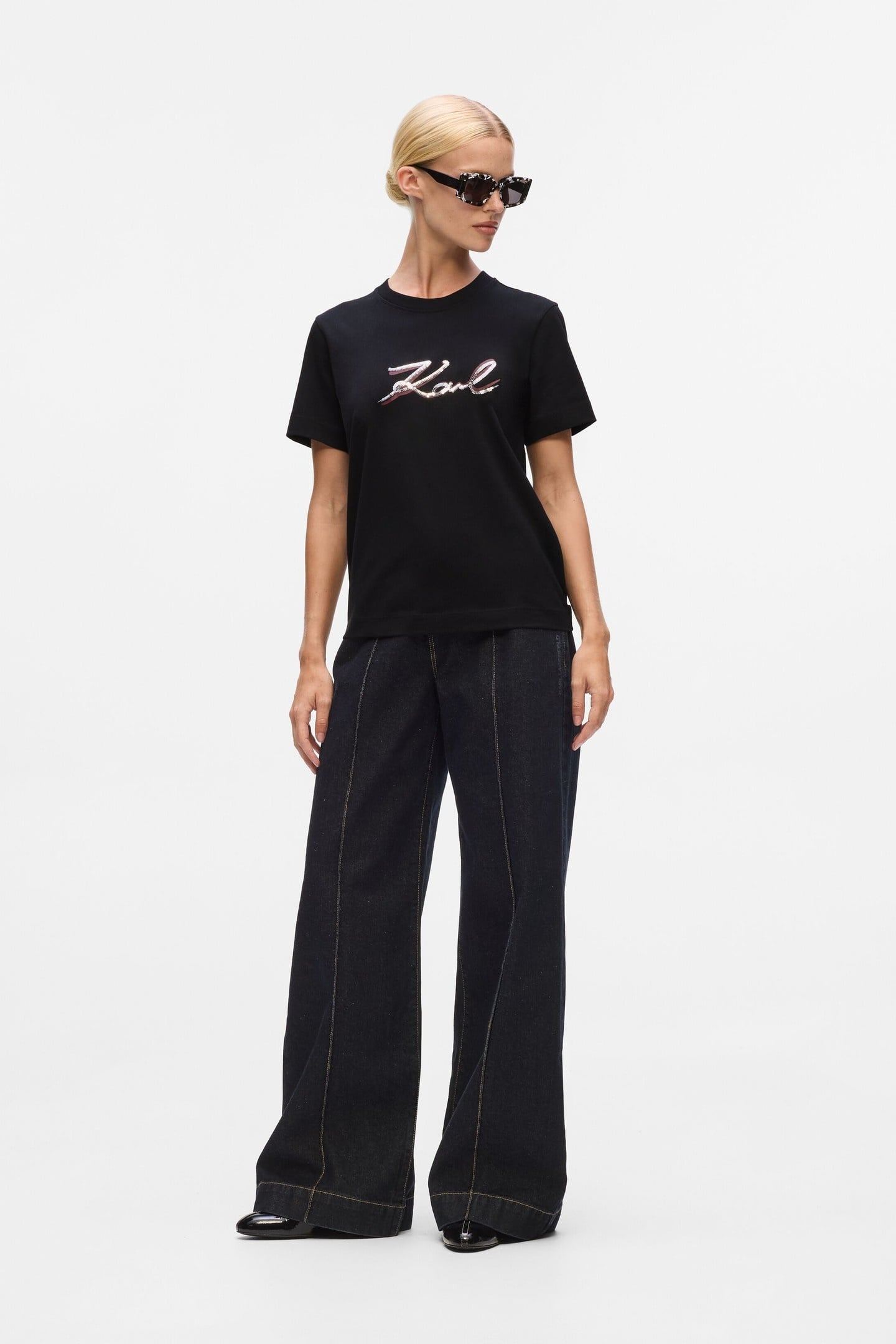 SIGNATURE SEQUINS T-SHIRT BLACK 3