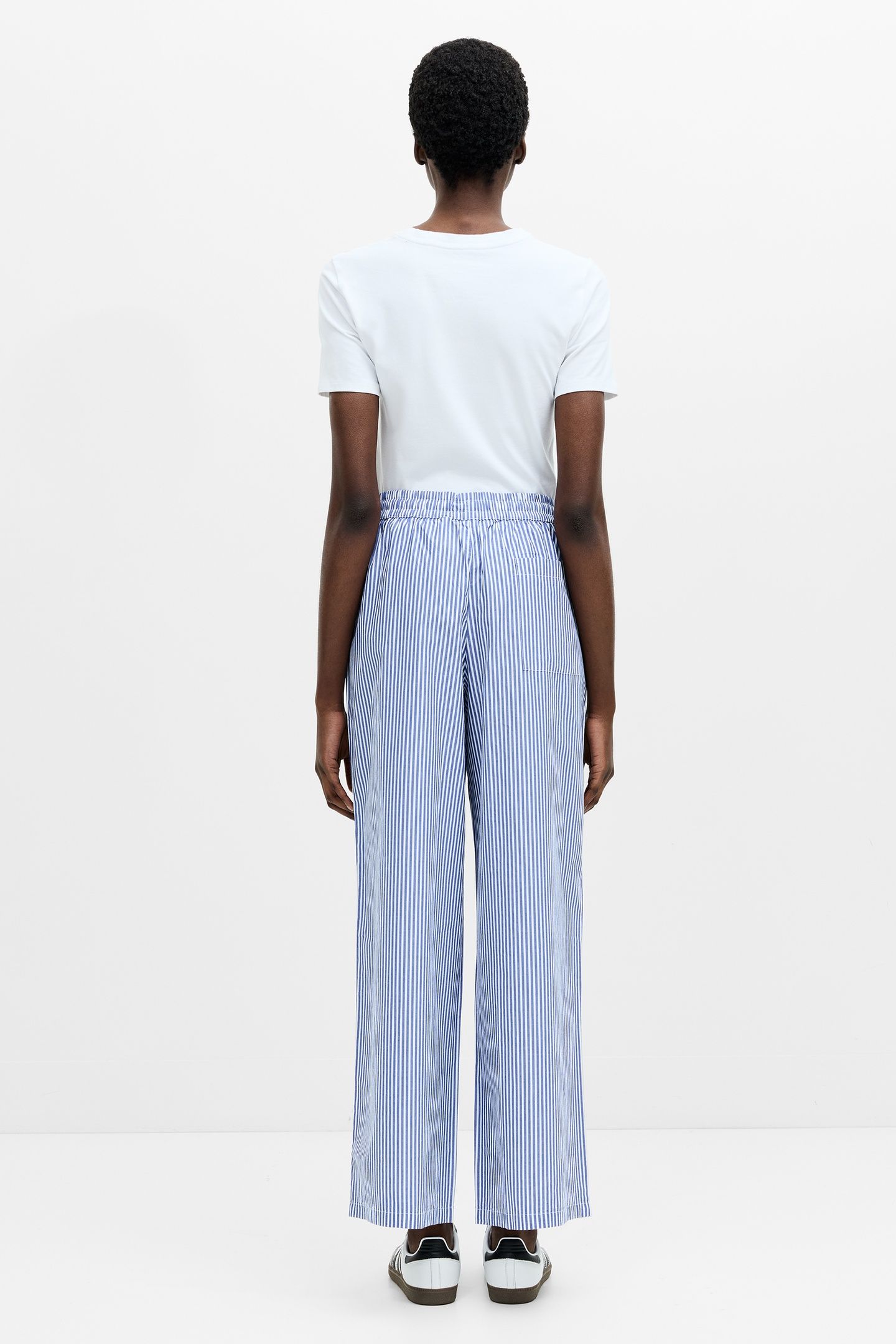 STRIPE POPLIN PALAZZO TROUSER BLUE/WHITE STRIPE 2