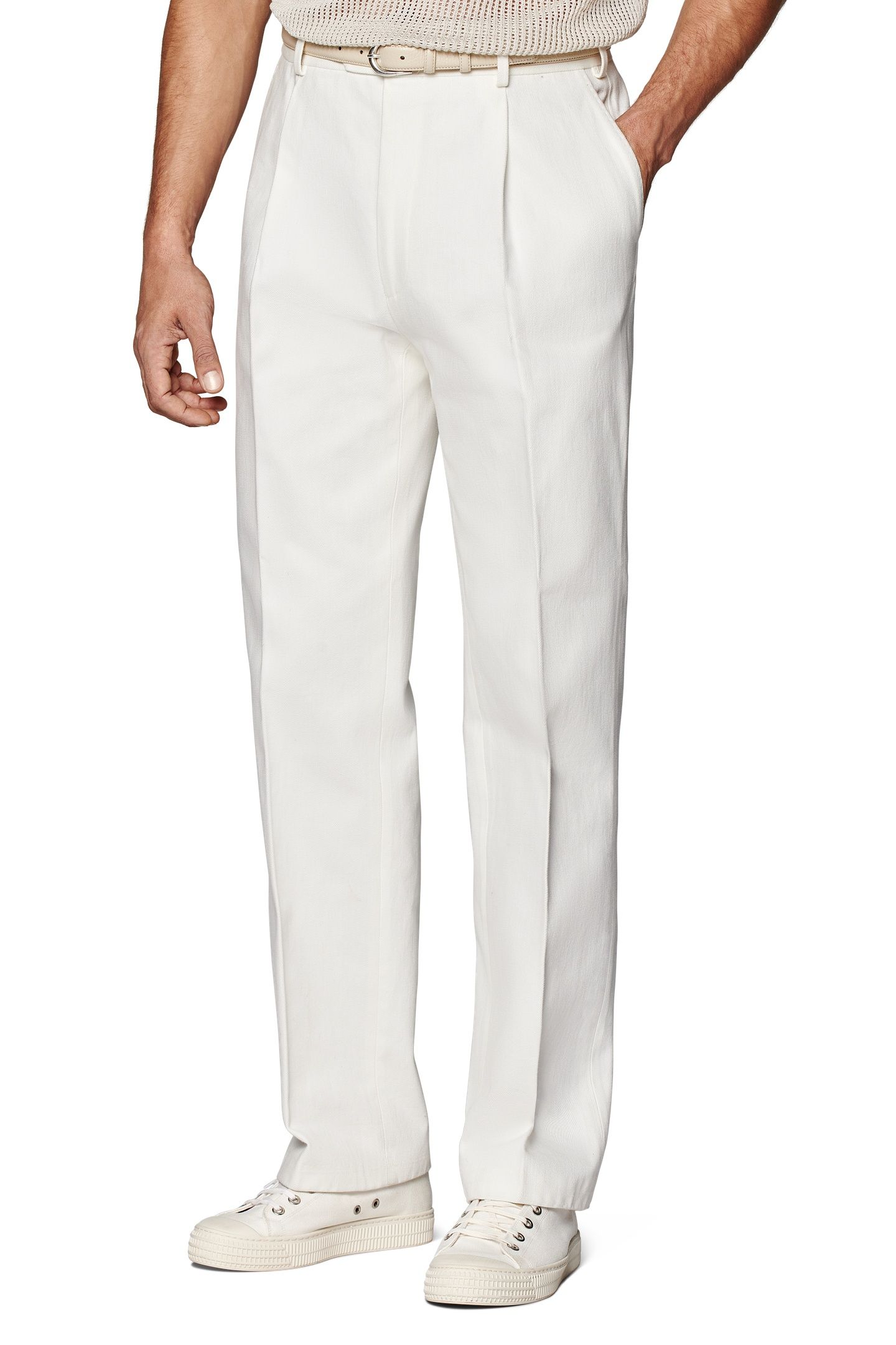 DUCA-OFF-WHITE FORMAL TROUSERS OFF-WHITE 2