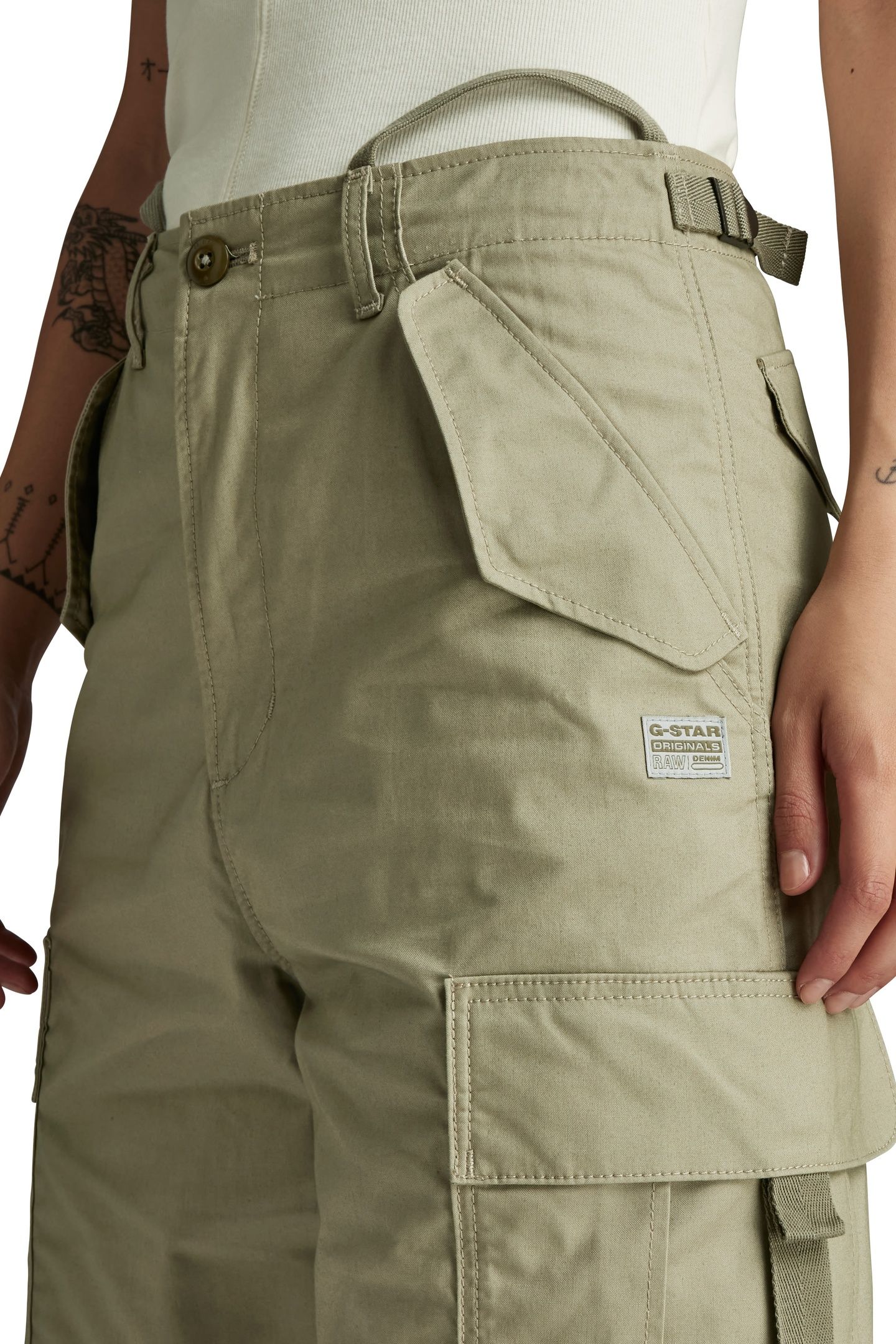 CARGO CROPPED DRAWCORD PANT ENSIS GREEN 5
