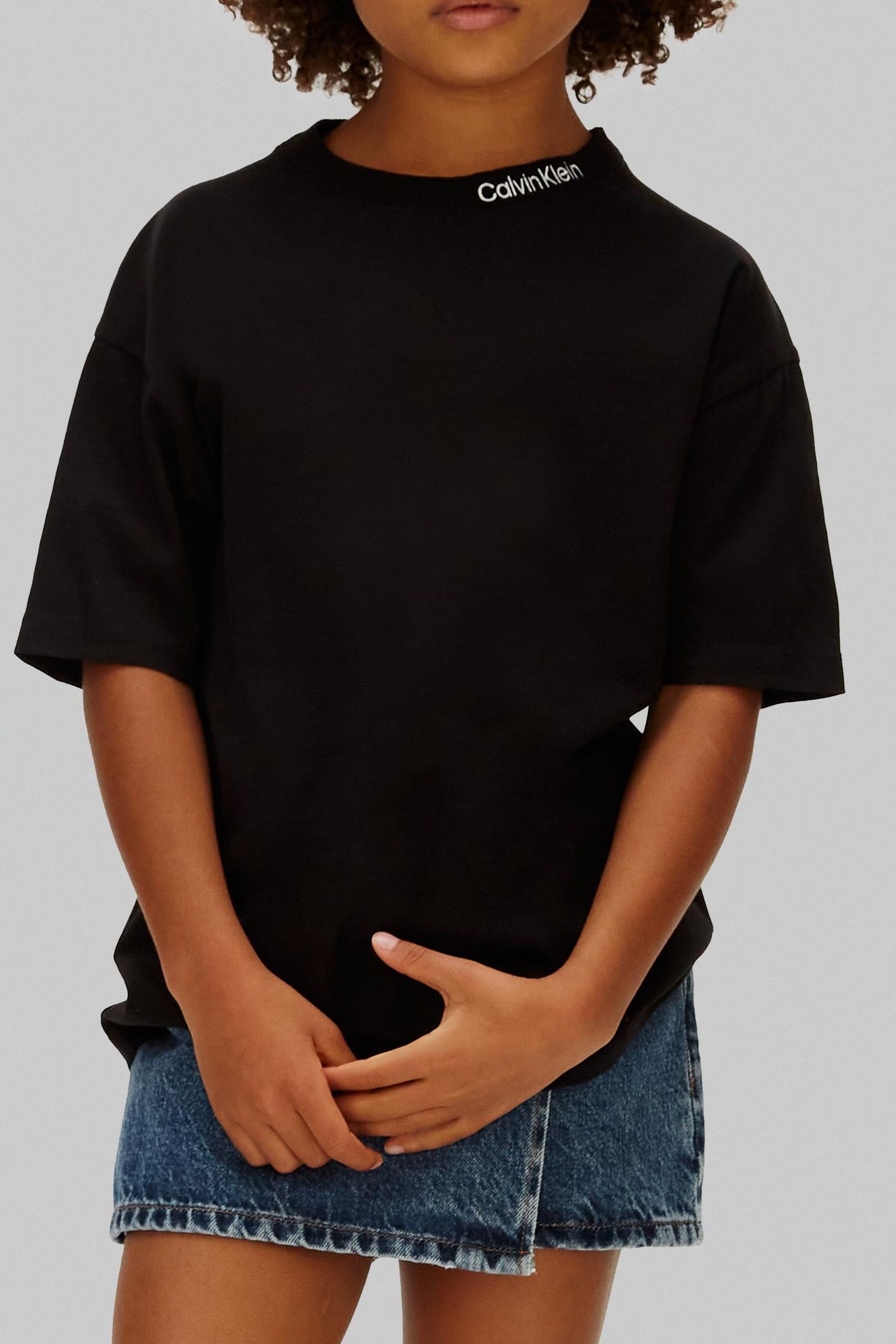 UNISEX LOGO EMBROIDERY SS T-SHIRT BLACK 1