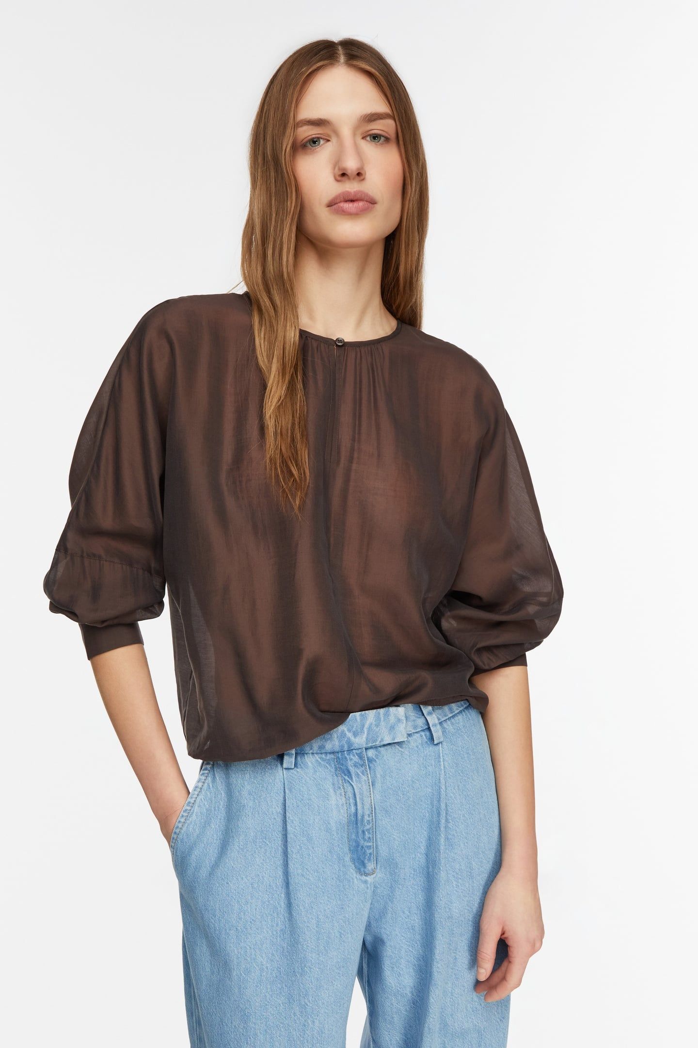 COMMA BLOUSES BROWN 1