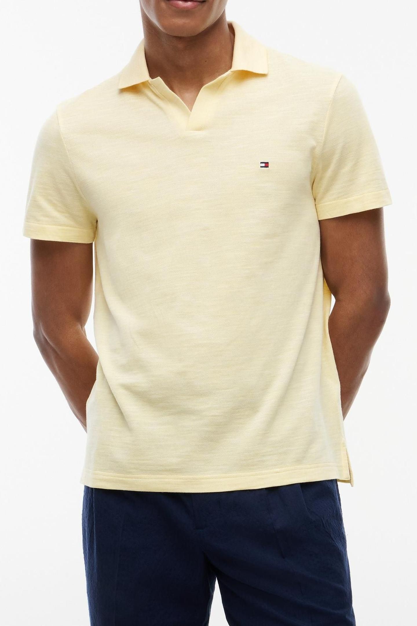 SLUB OXFORD PIQUE POLO CITRONELLA/WHITE 1
