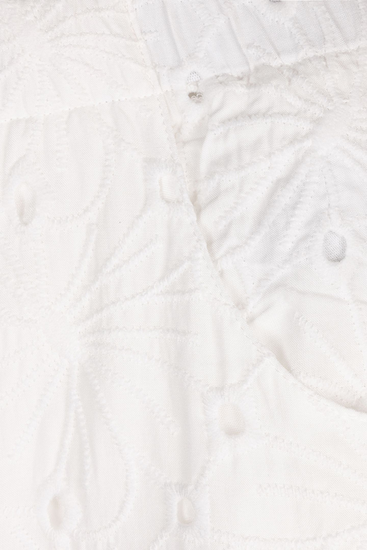 TROUSERS EMBROIDERY FLOWER OFF WHITE 6